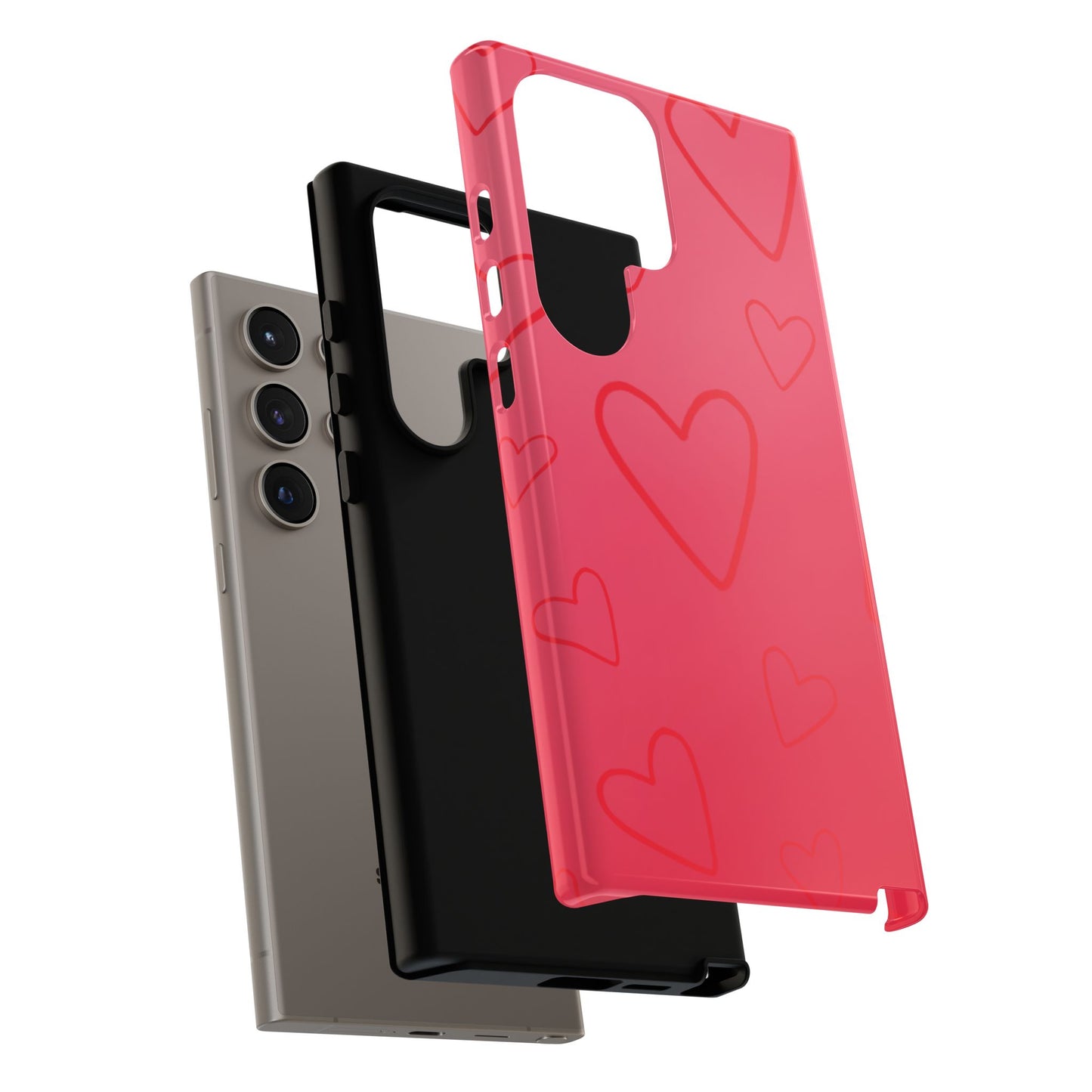 Hearts Red Tough Cases