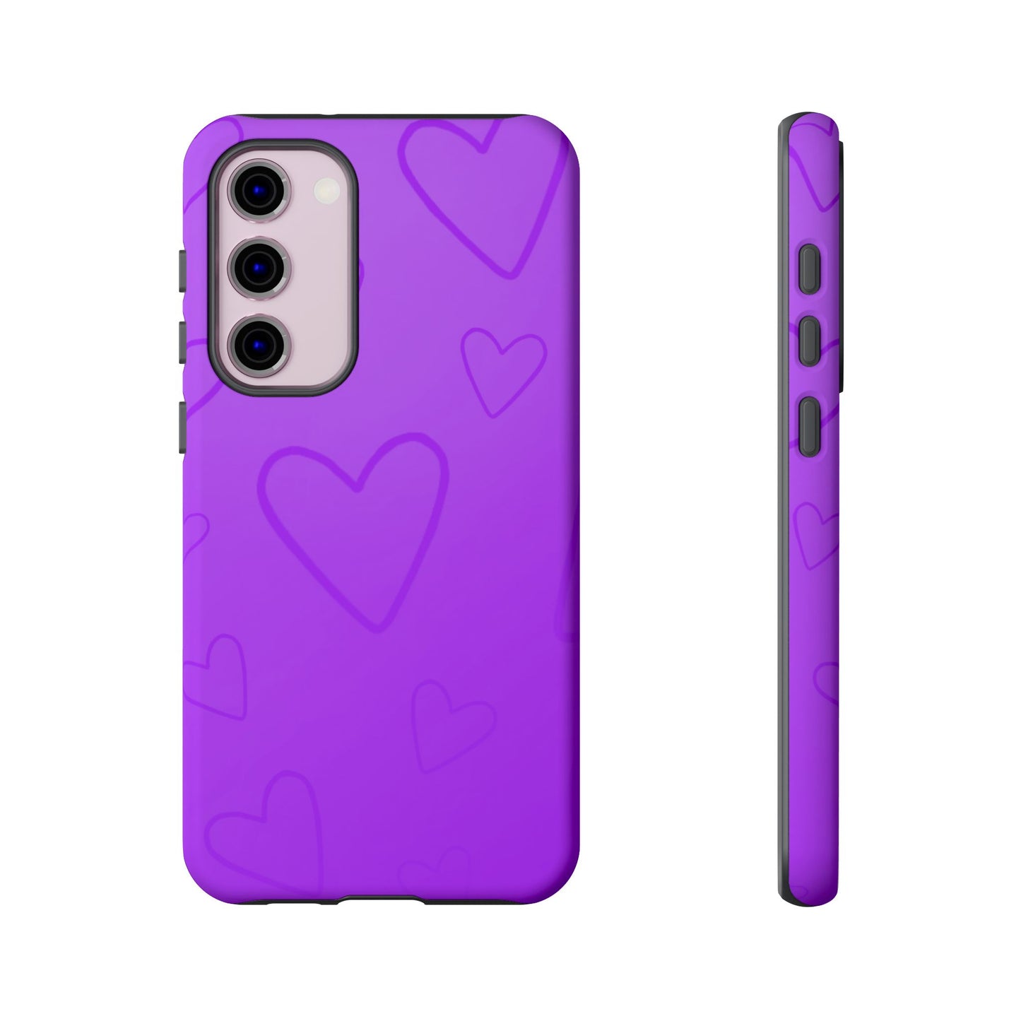 Hearts Purple Tough Cases