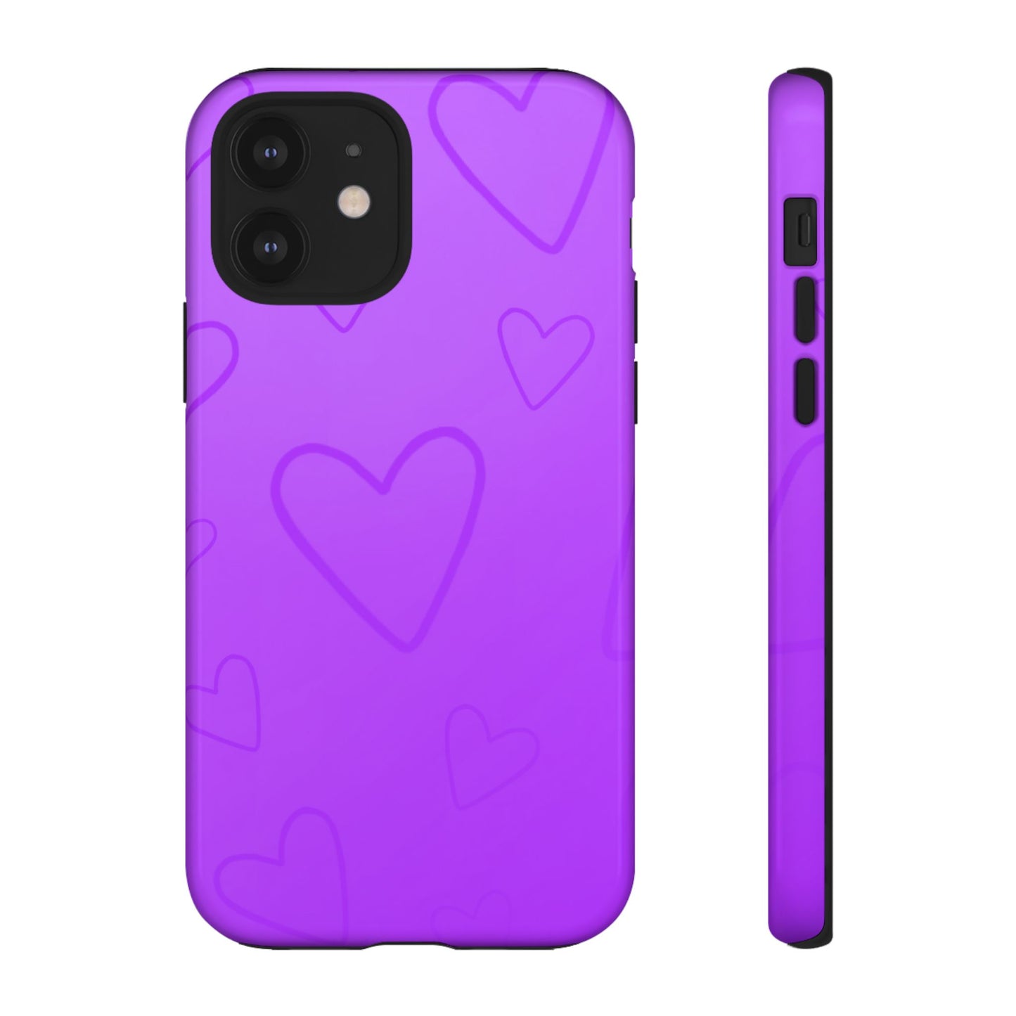 Hearts Purple Tough Cases