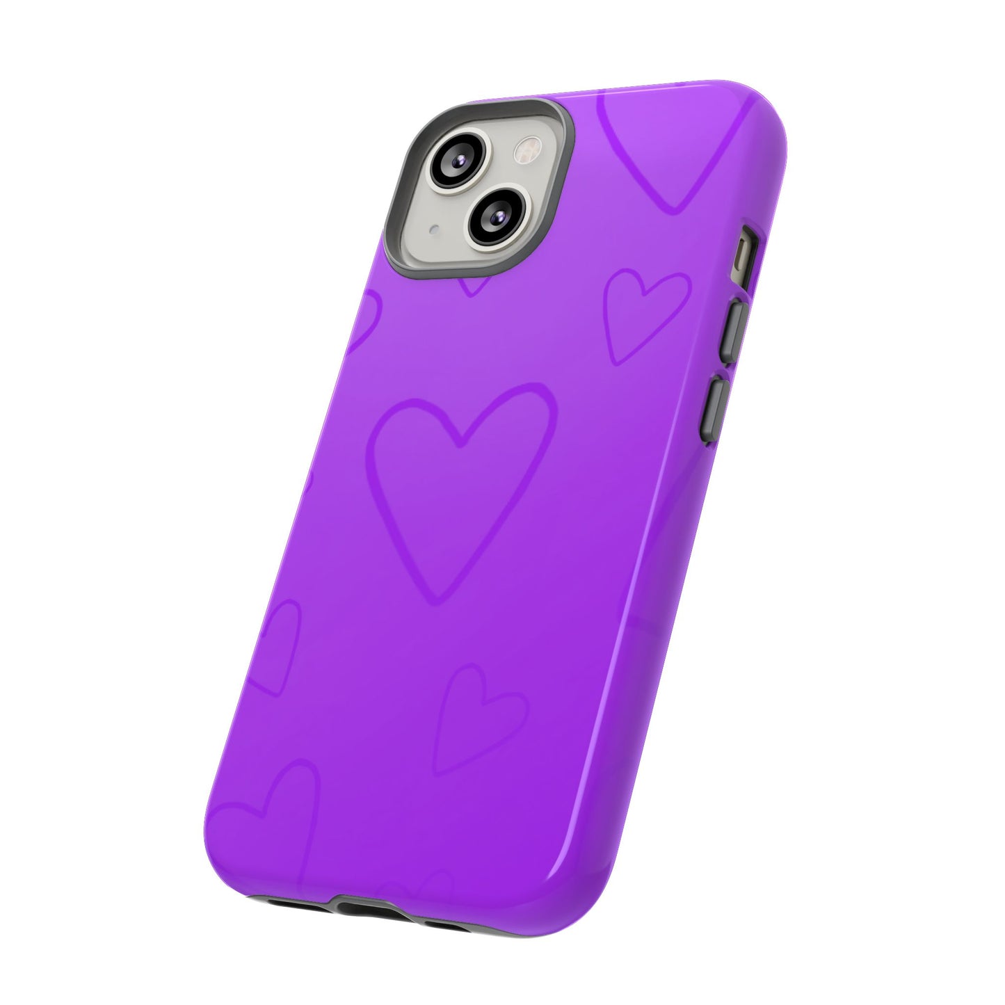 Hearts Purple Tough Cases