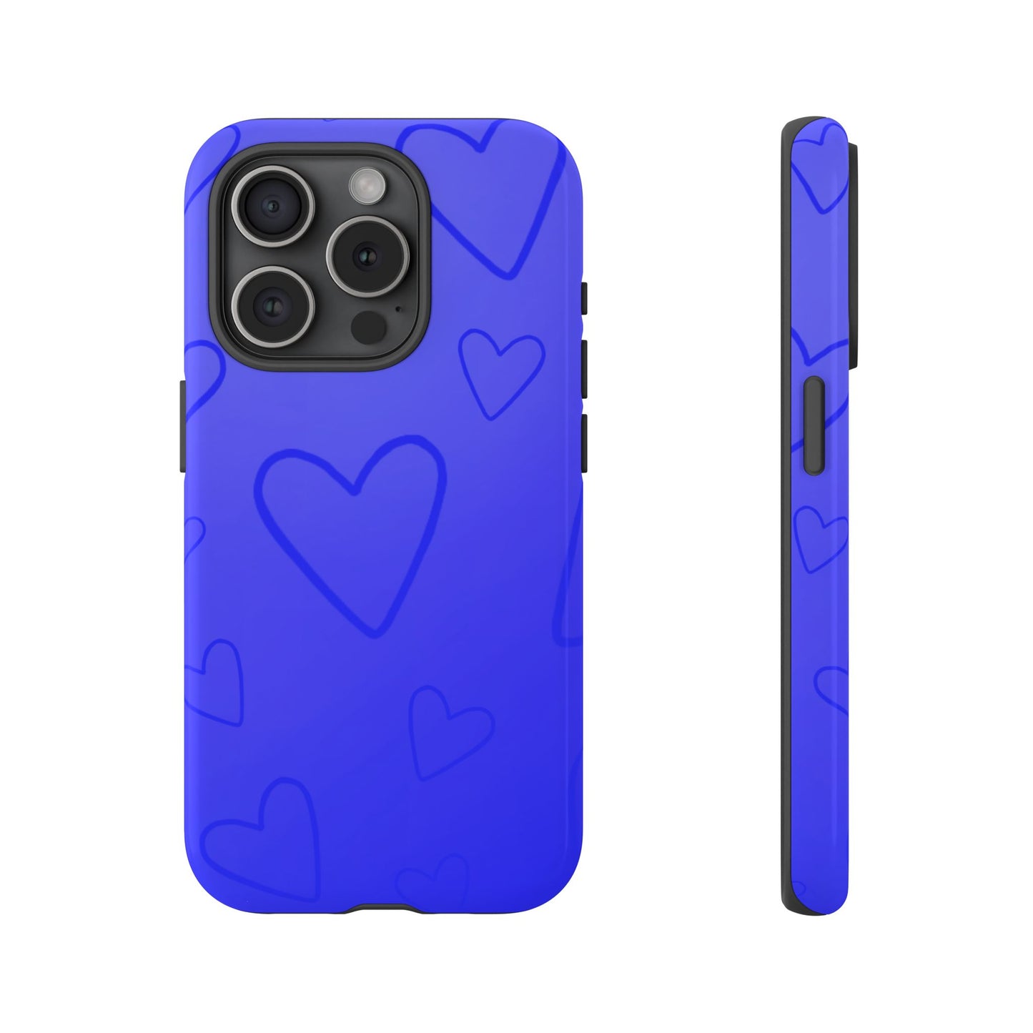 Hearts Blue Tough Cases