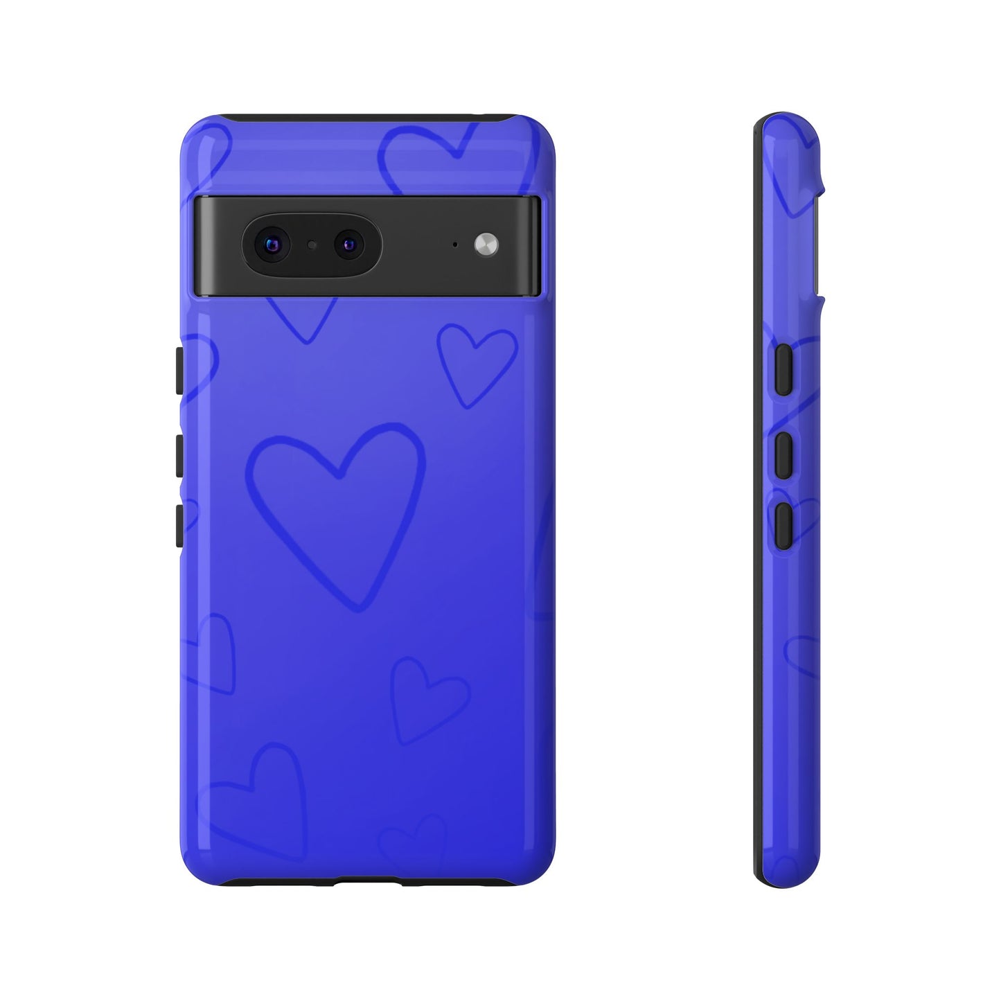 Hearts Blue Tough Cases