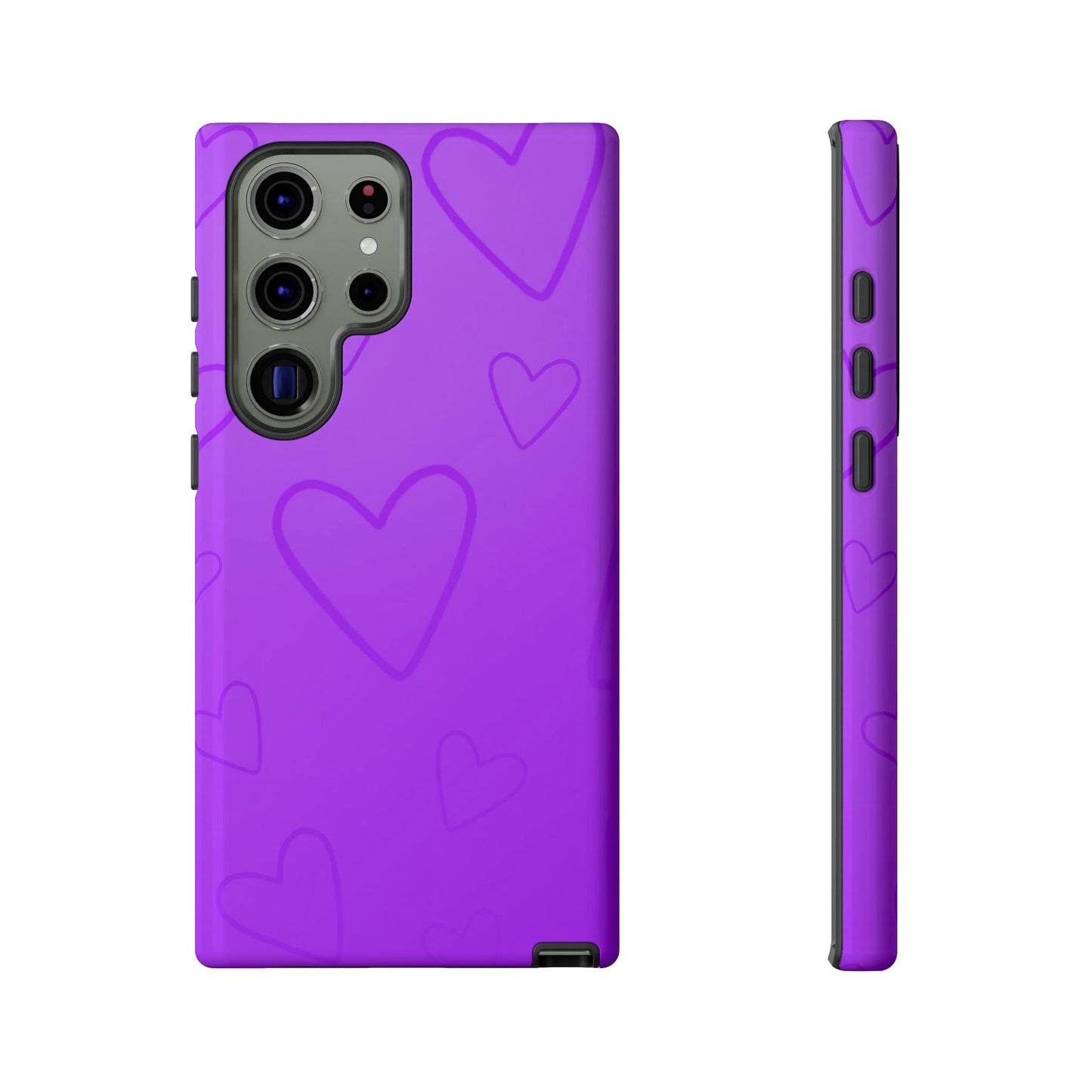 Hearts Purple Tough Cases