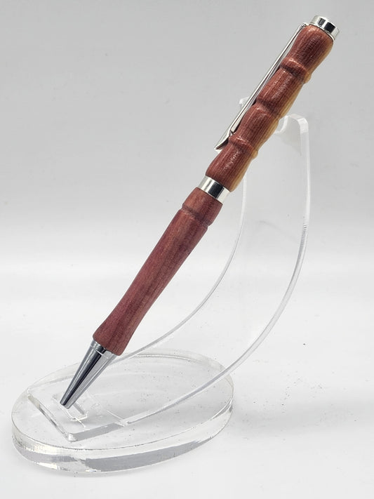 Fancy Shape Red Cedar Pen: Hand-Turned Slimline Design