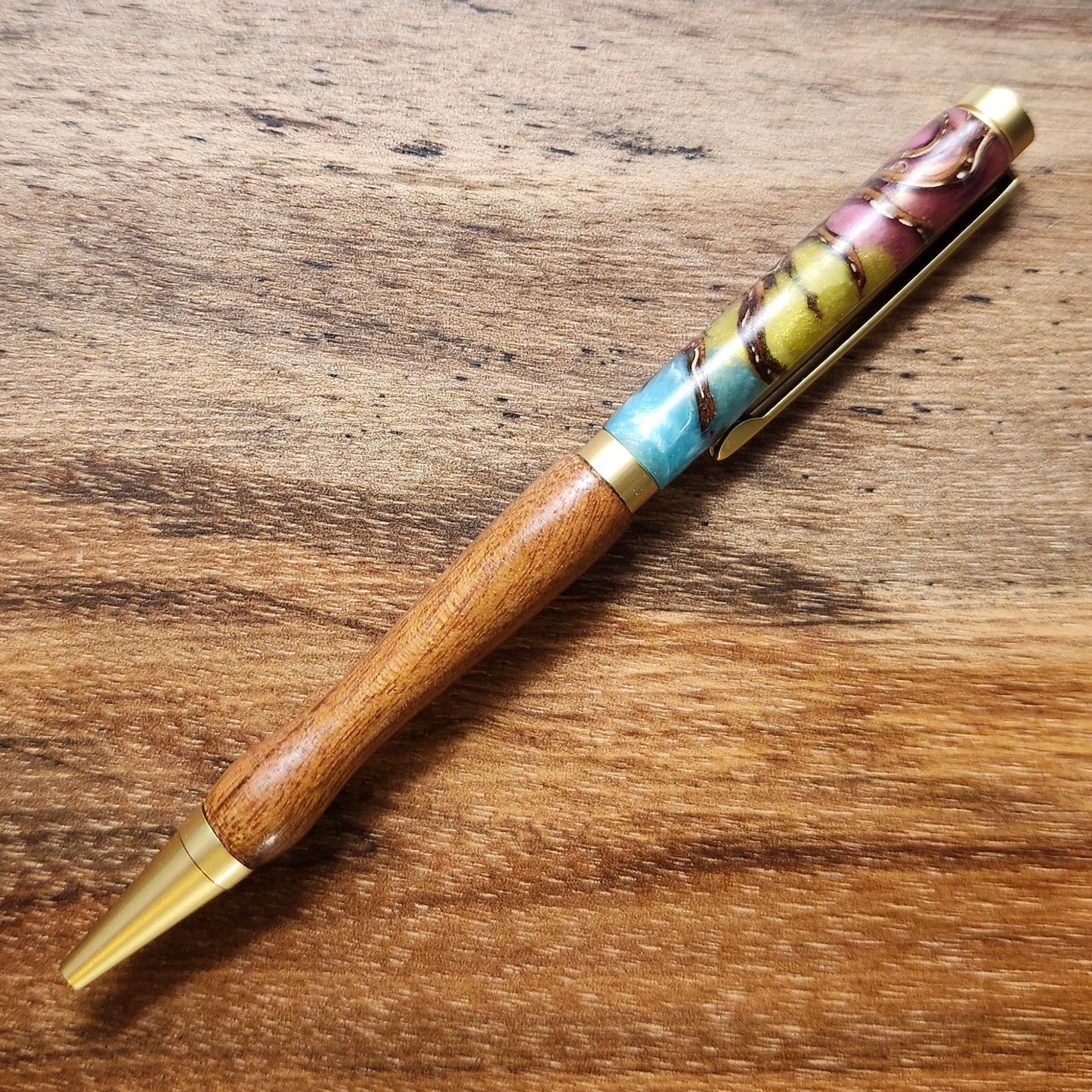 Pansexual Pinecone Pride Pen: Hand-Turned Slimline Design