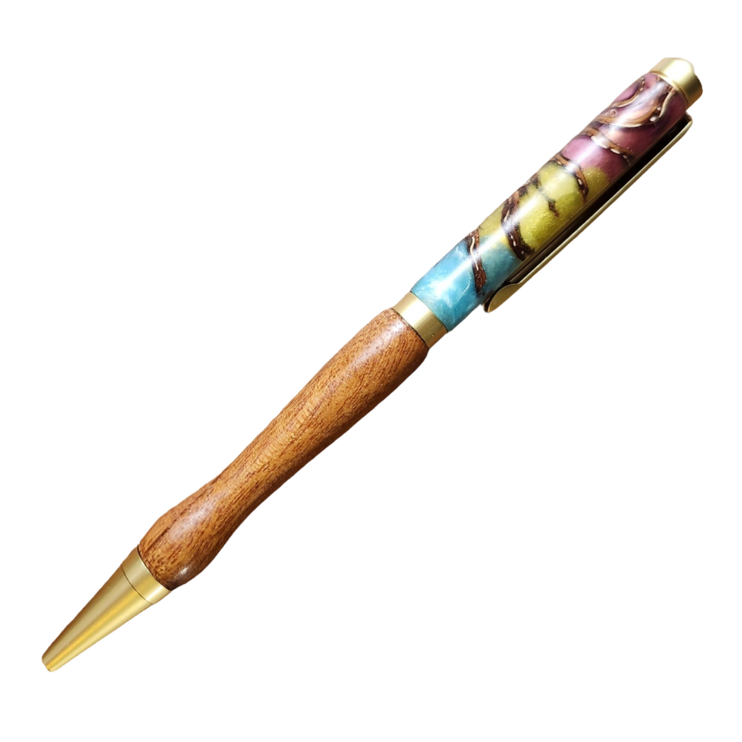 Pansexual Pinecone Pride Pen: Hand-Turned Slimline Design