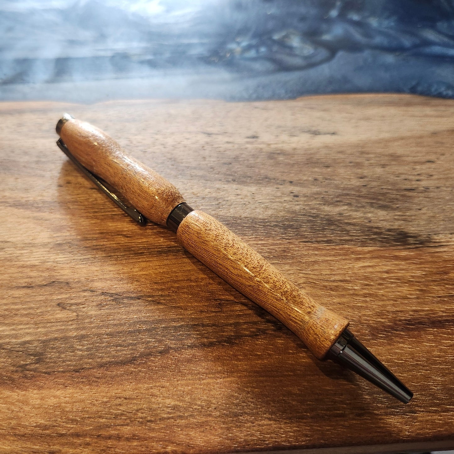 Sapele Mahogany Wood Pen: Hand-Turned Slimline Design