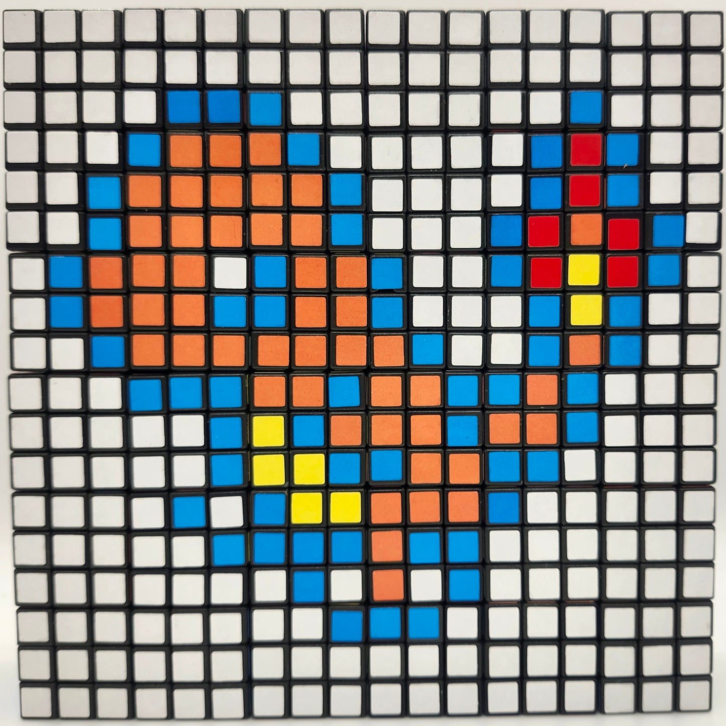 Charmander Rubik's Cube Mosaic 18x18 pixel art