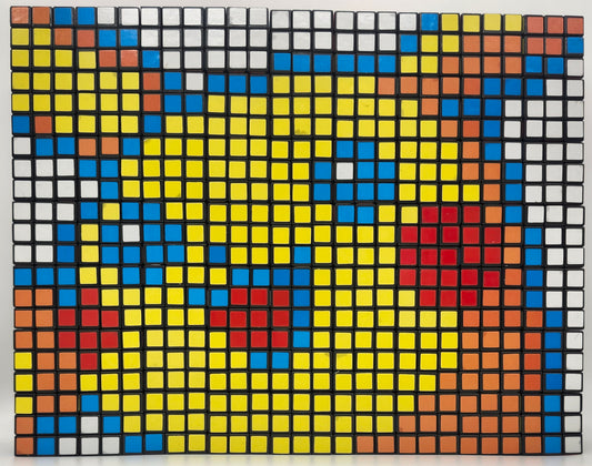 Pikachu Rubik's Cube Mosaic