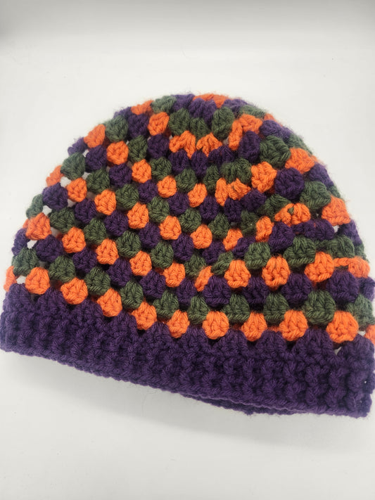 Autumn Colorful Crochet Beanie