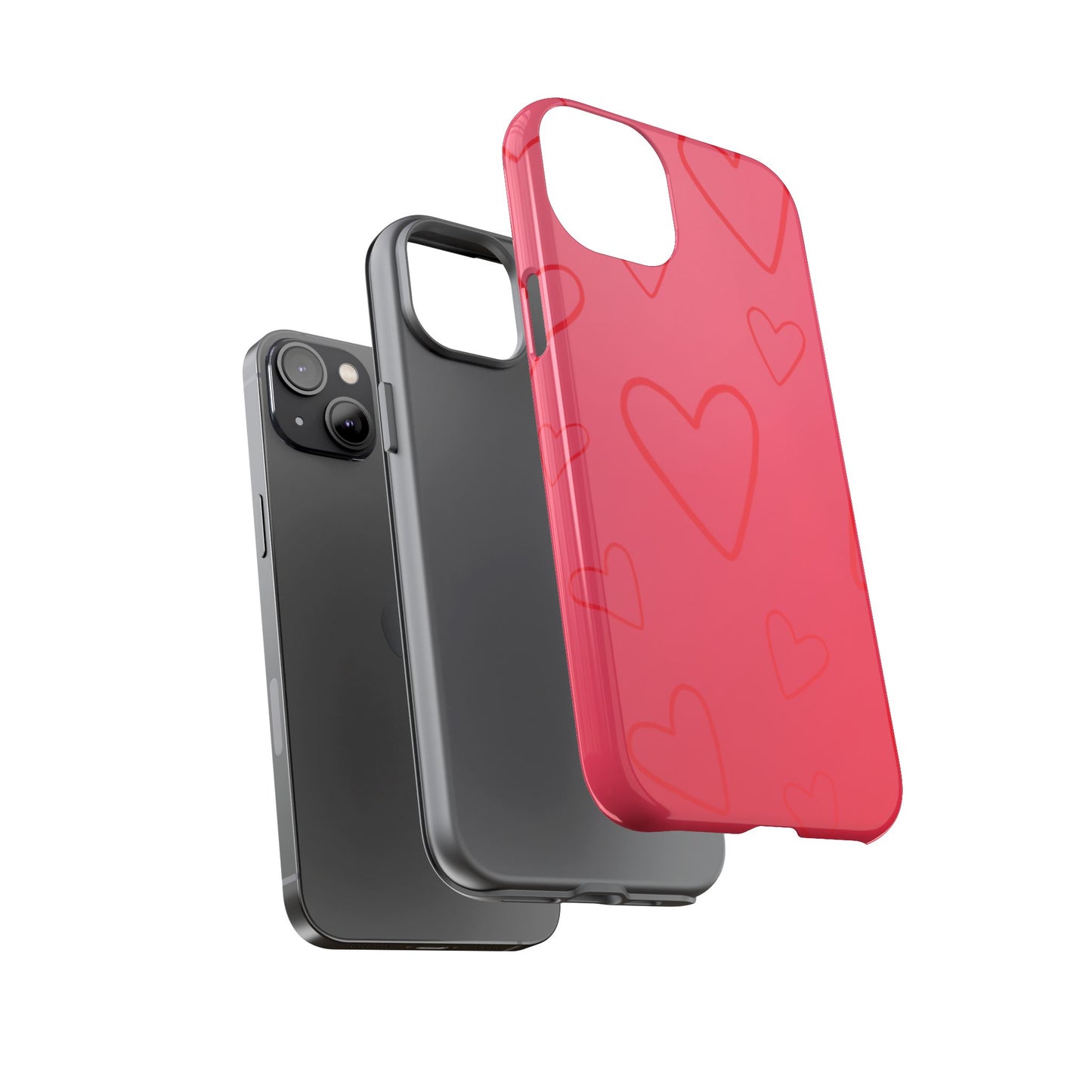 Hearts Red Tough Cases