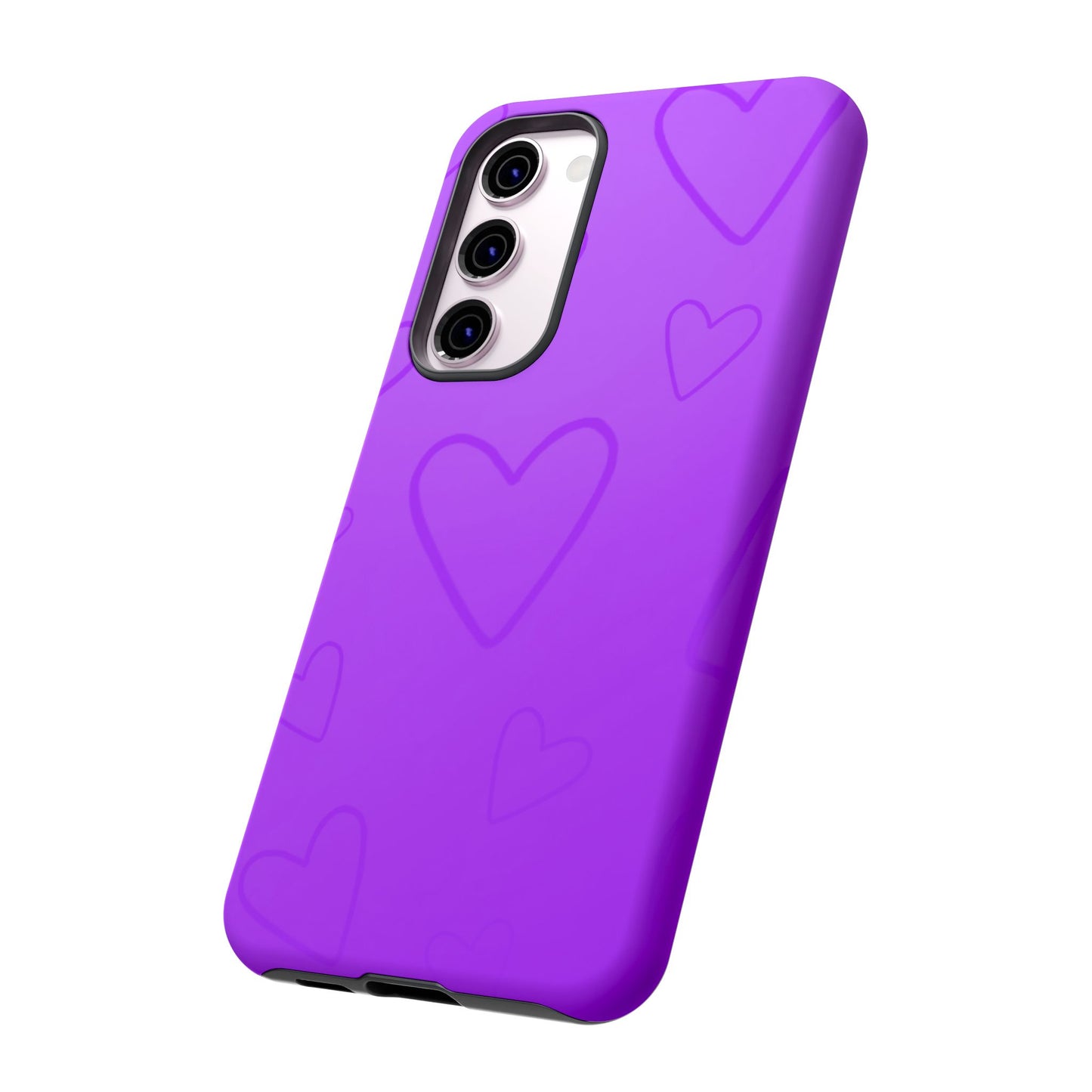 Hearts Purple Tough Cases