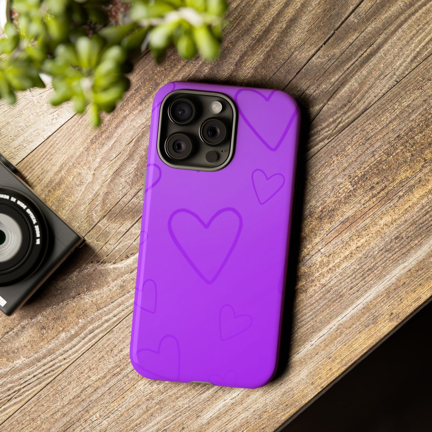 Hearts Purple Tough Cases