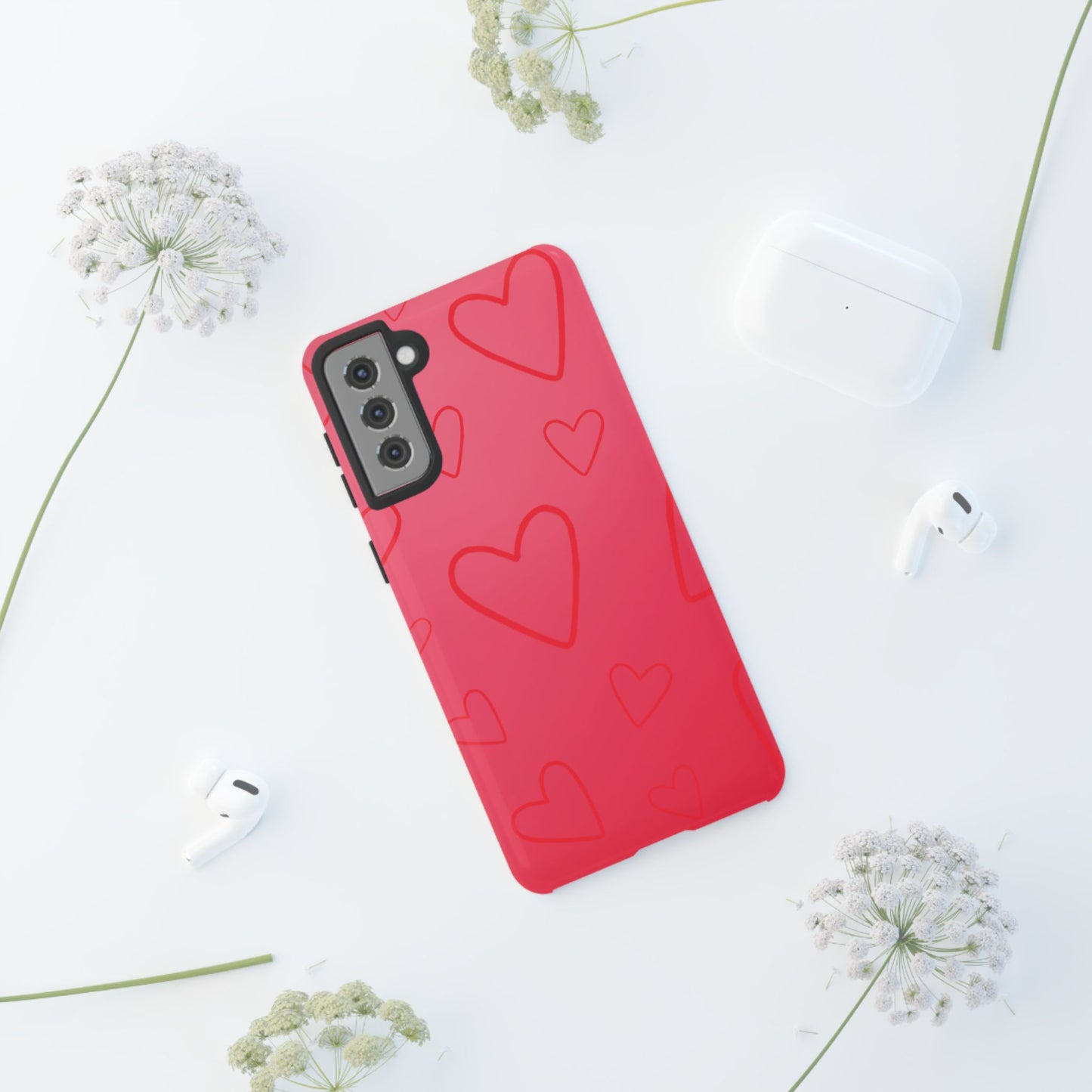 Hearts Red Tough Cases