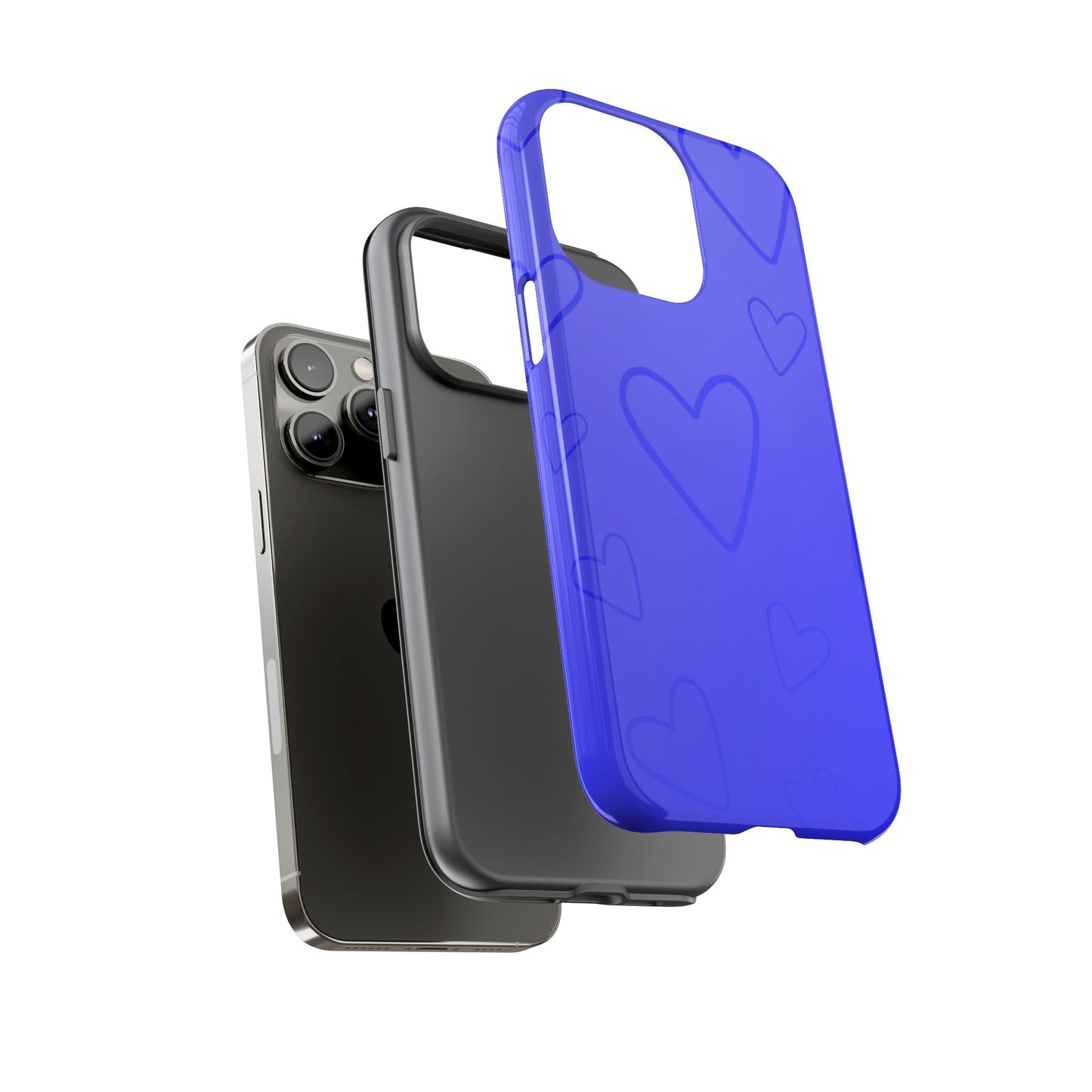 Hearts Blue Tough Cases