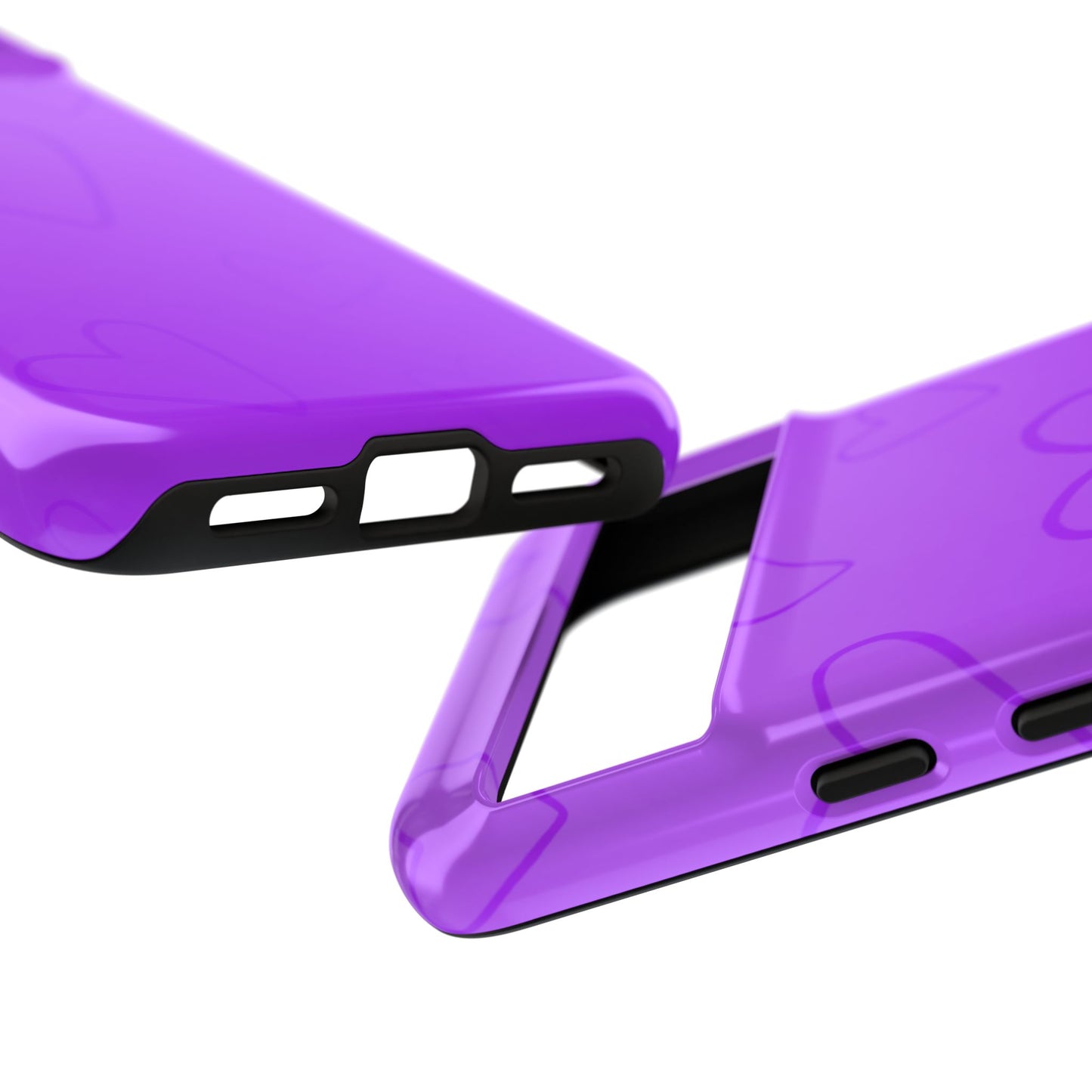 Hearts Purple Tough Cases