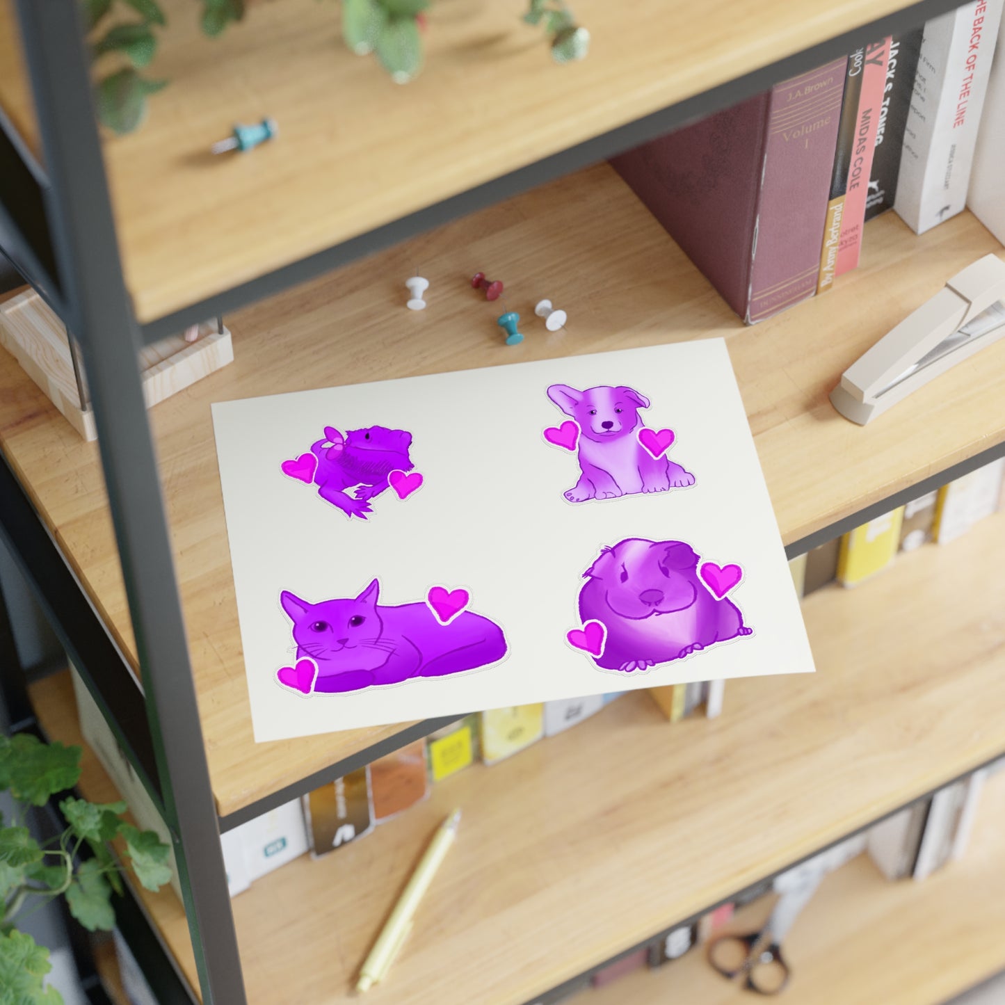 Purple Pet Sticker Sheets