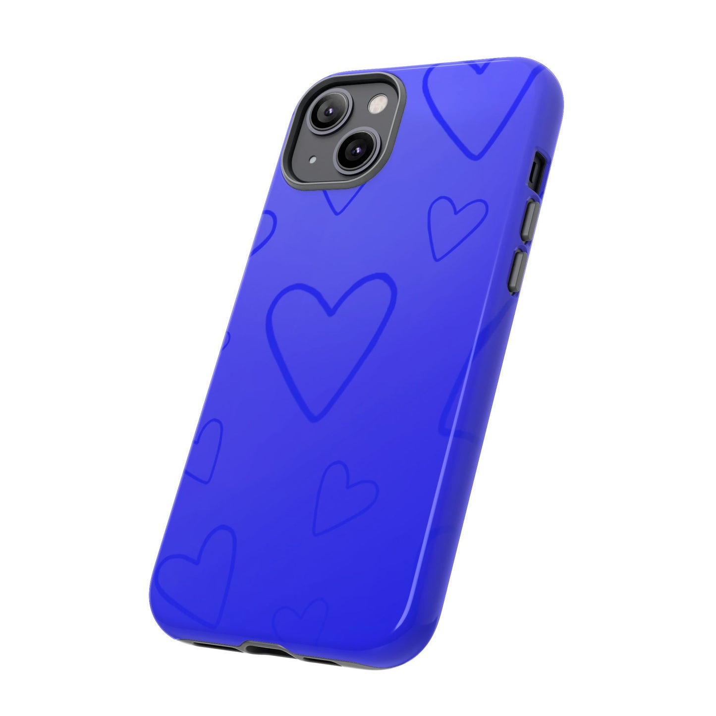 Hearts Blue Tough Cases