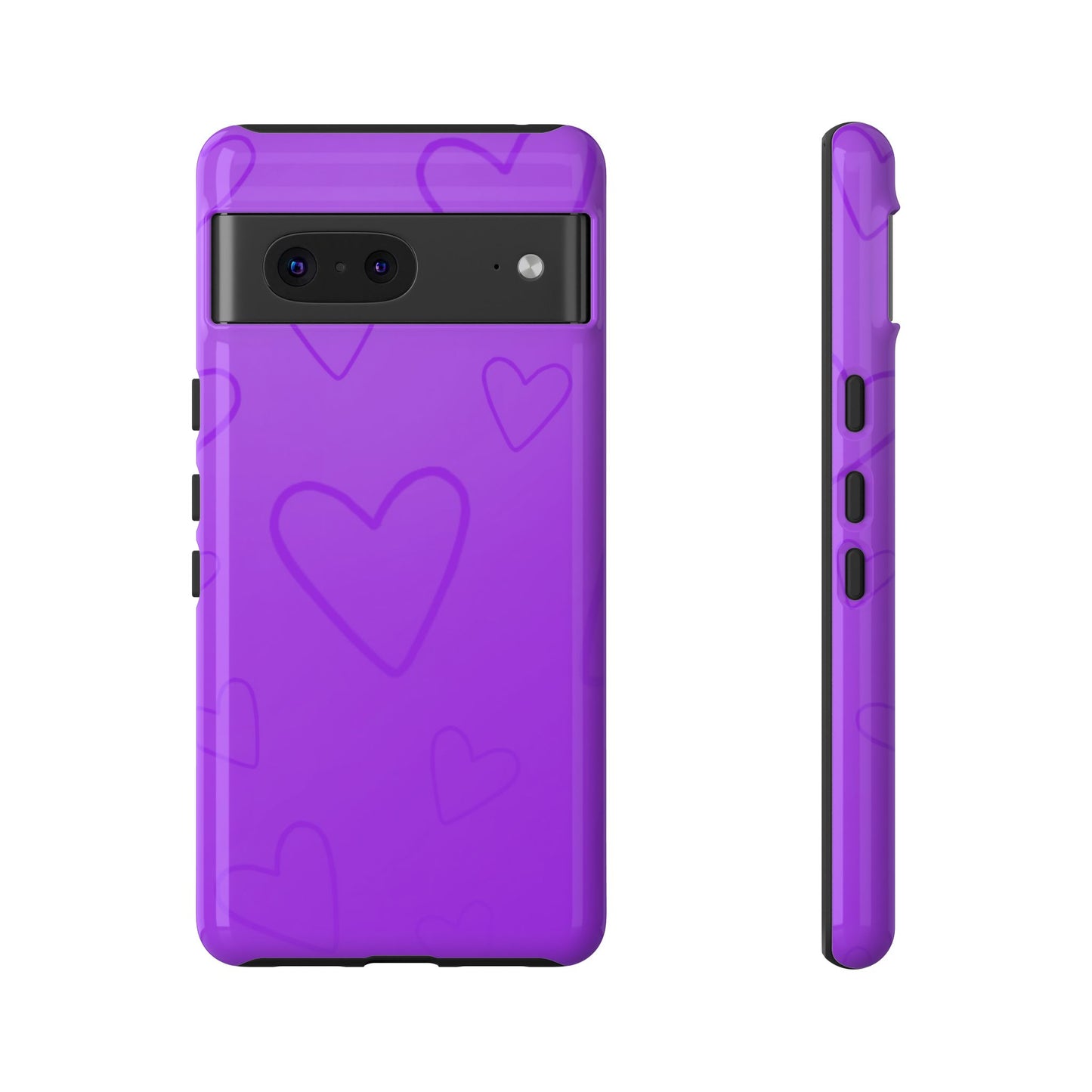 Hearts Purple Tough Cases