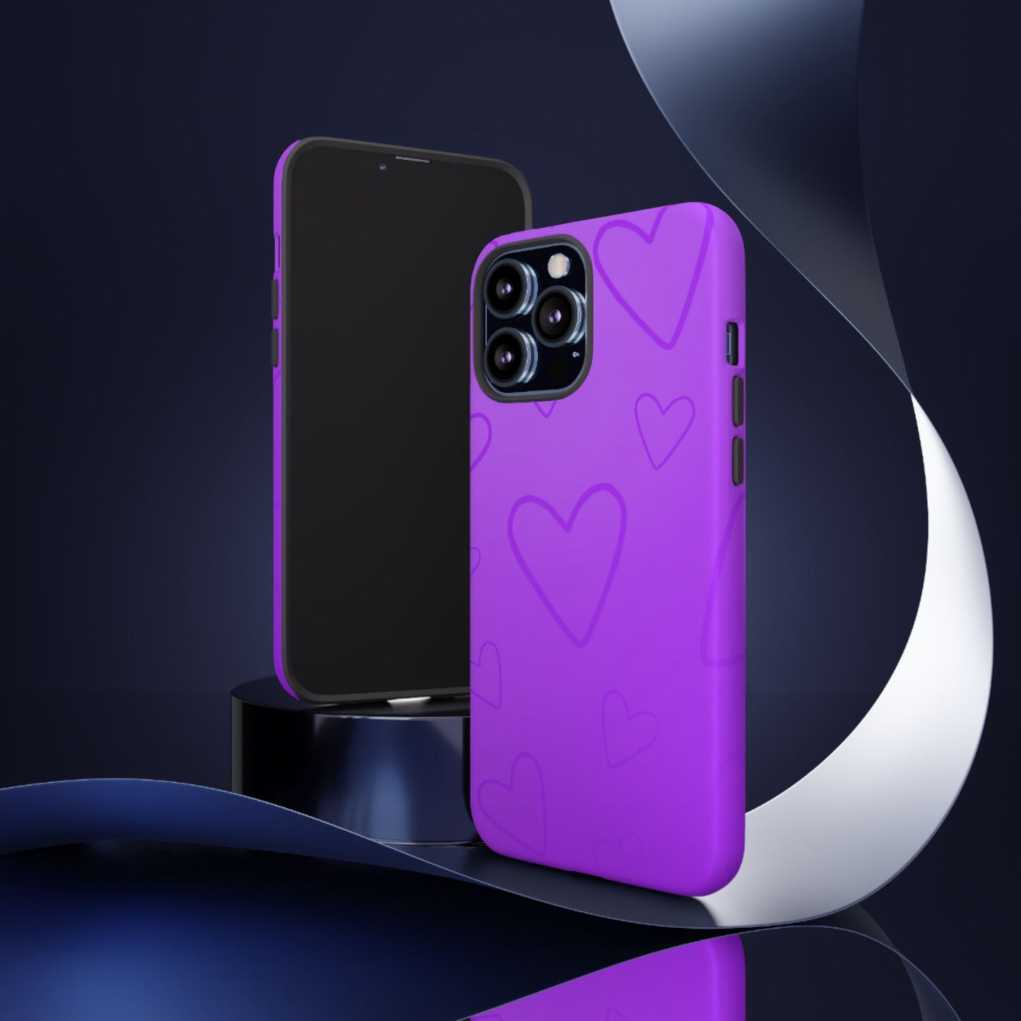 Hearts Purple Tough Cases