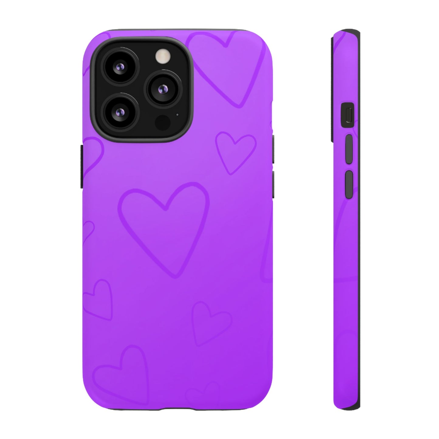 Hearts Purple Tough Cases