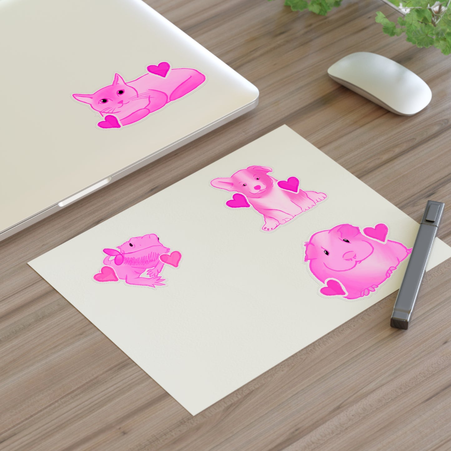 Pink Pet Sticker Sheets