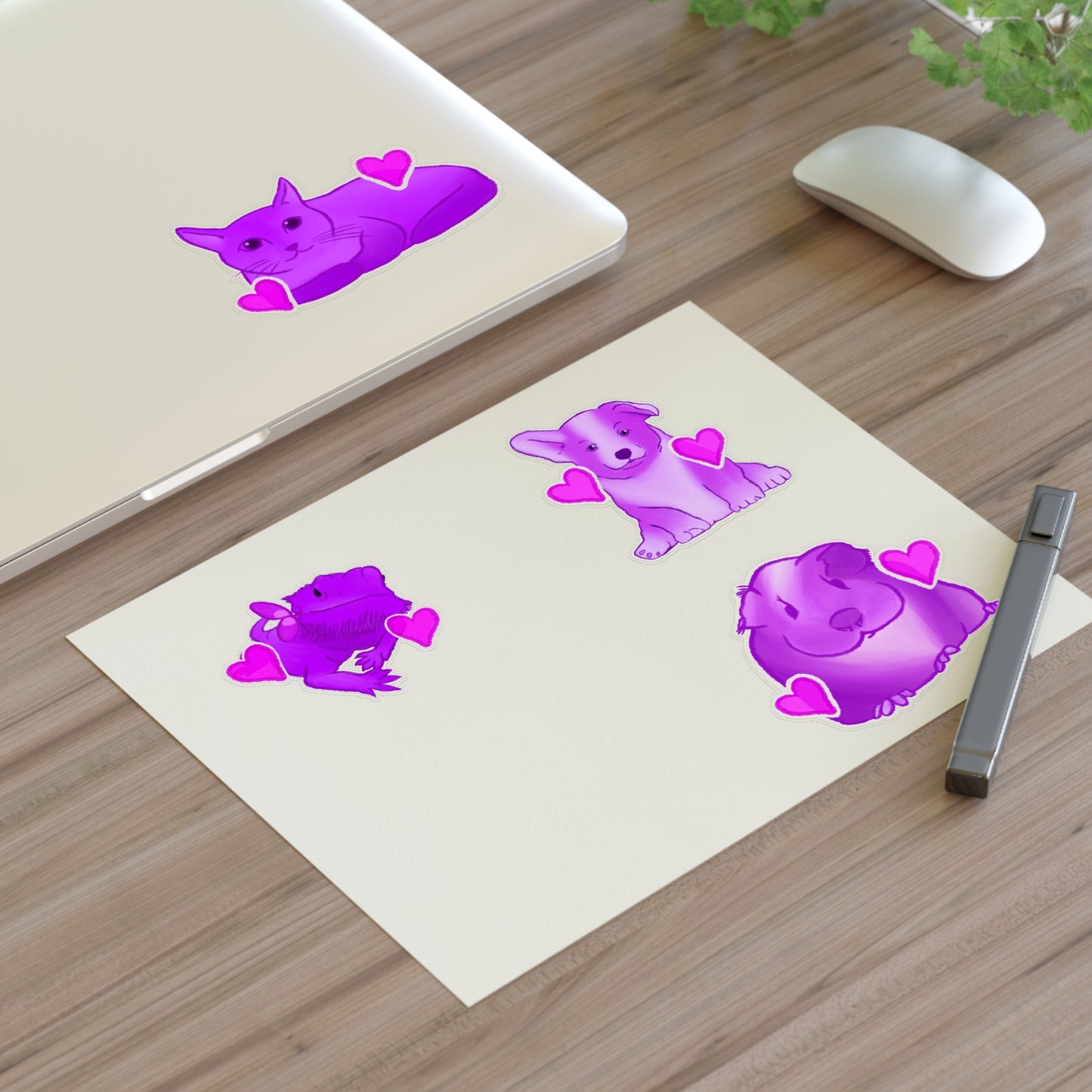 Purple Pet Sticker Sheets