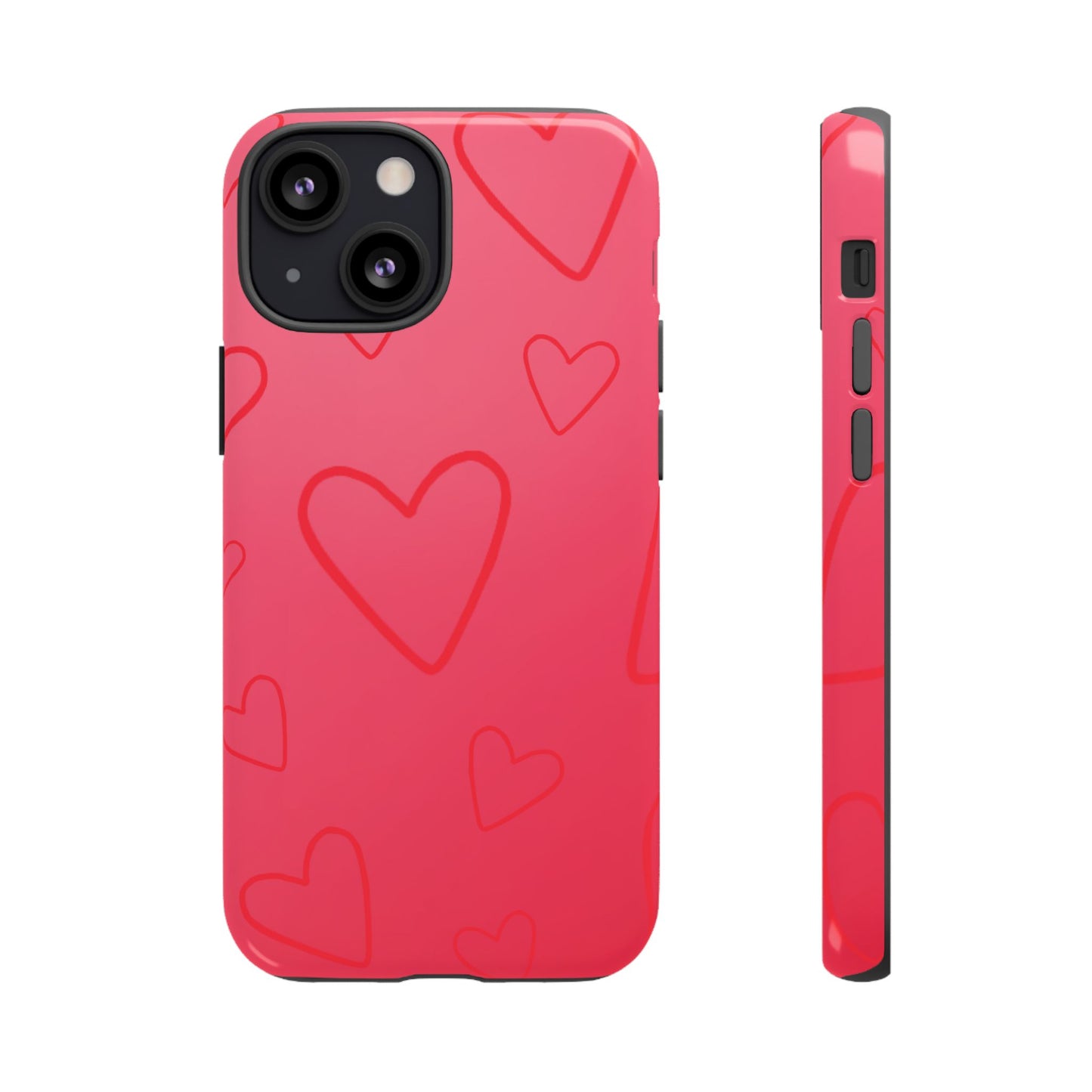 Hearts Red Tough Cases