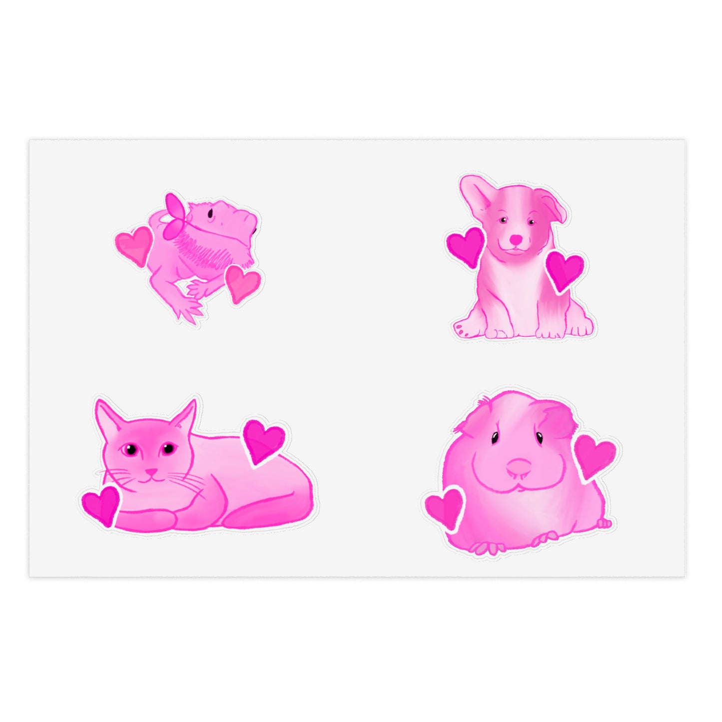 Pink Pet Sticker Sheets