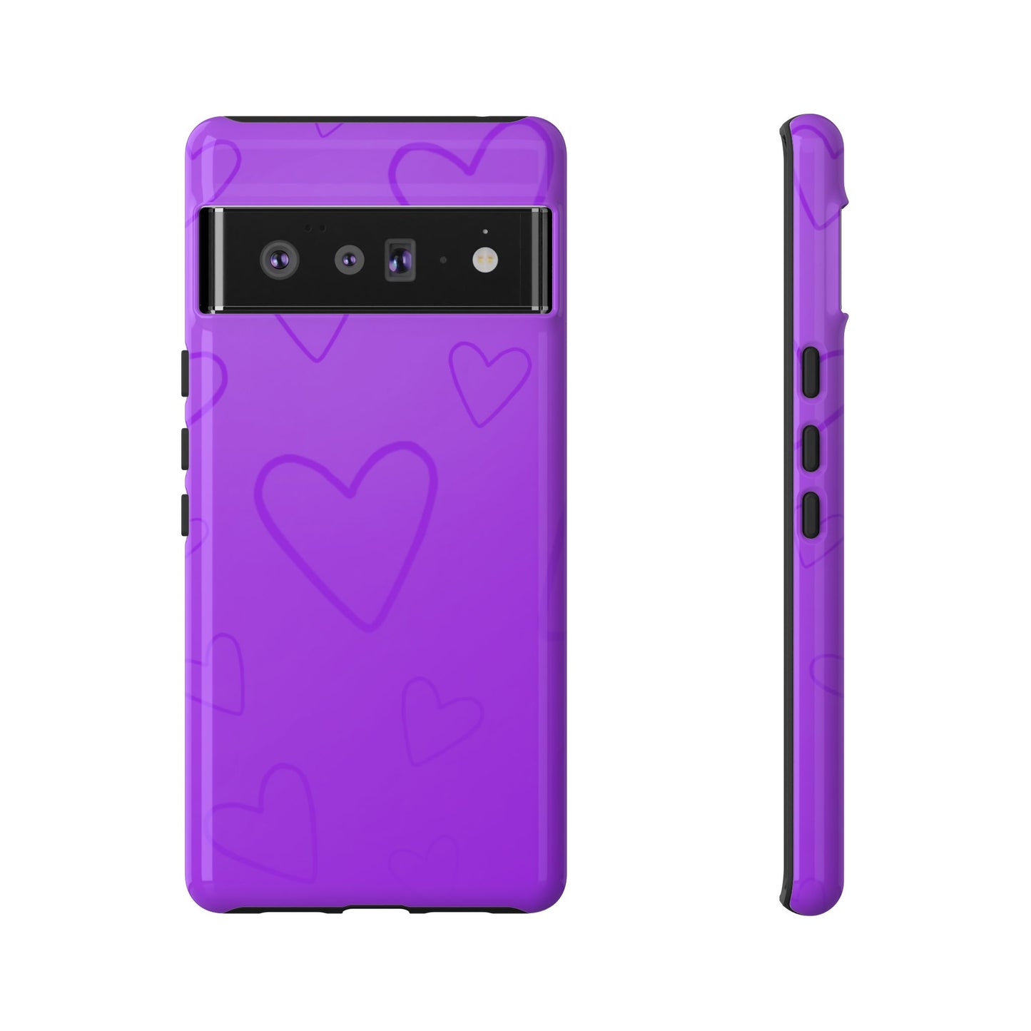 Hearts Purple Tough Cases