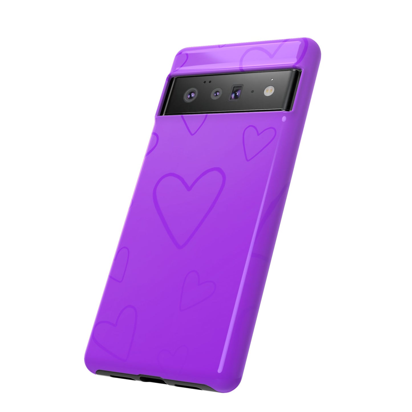 Hearts Purple Tough Cases