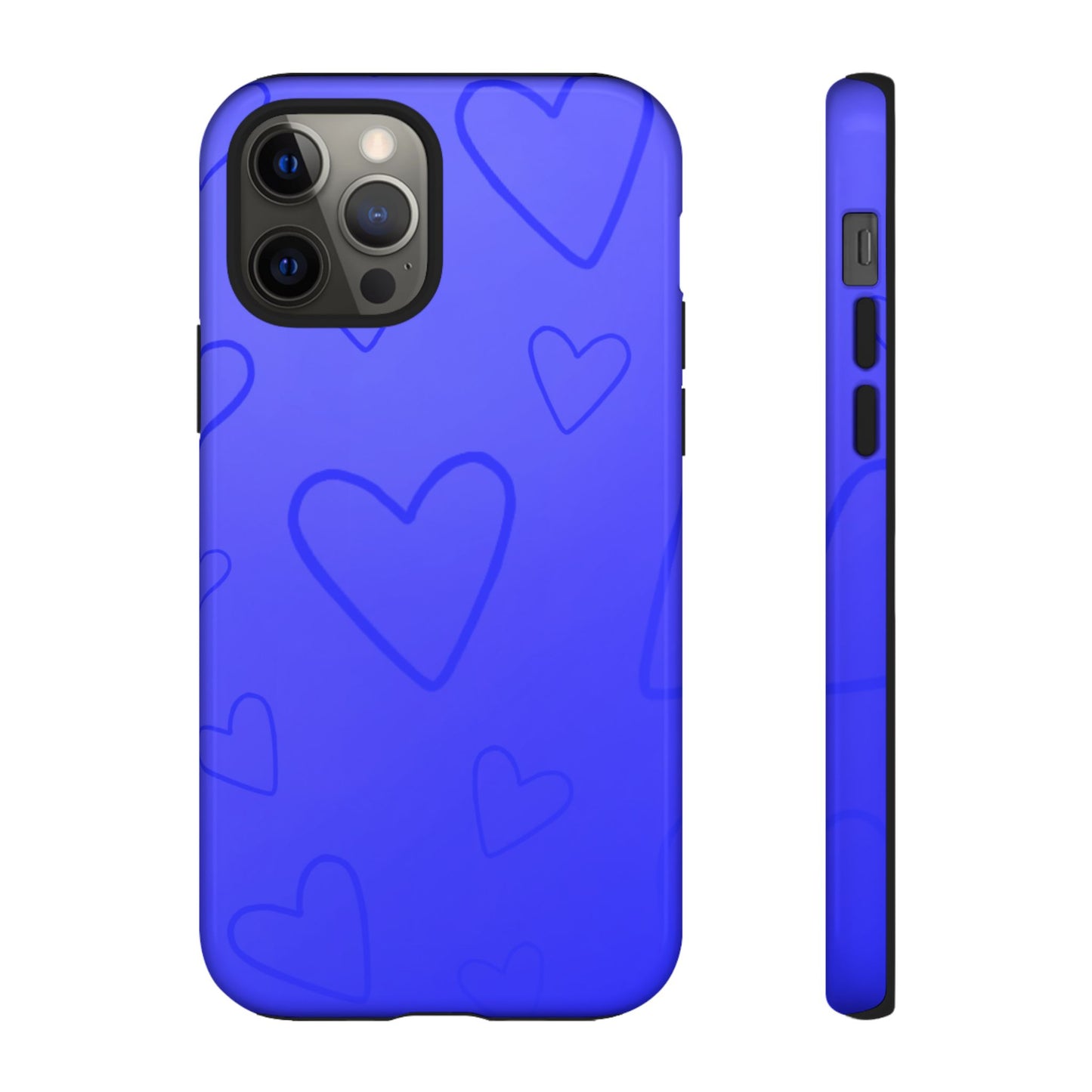 Hearts Blue Tough Cases