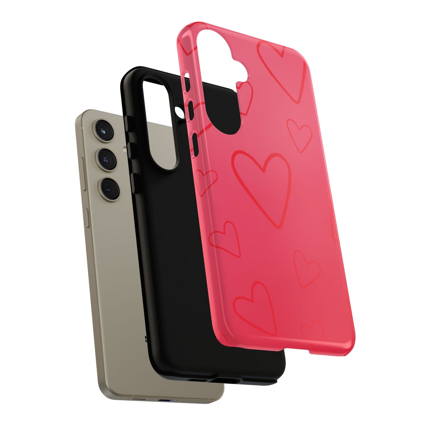 Hearts Red Tough Cases