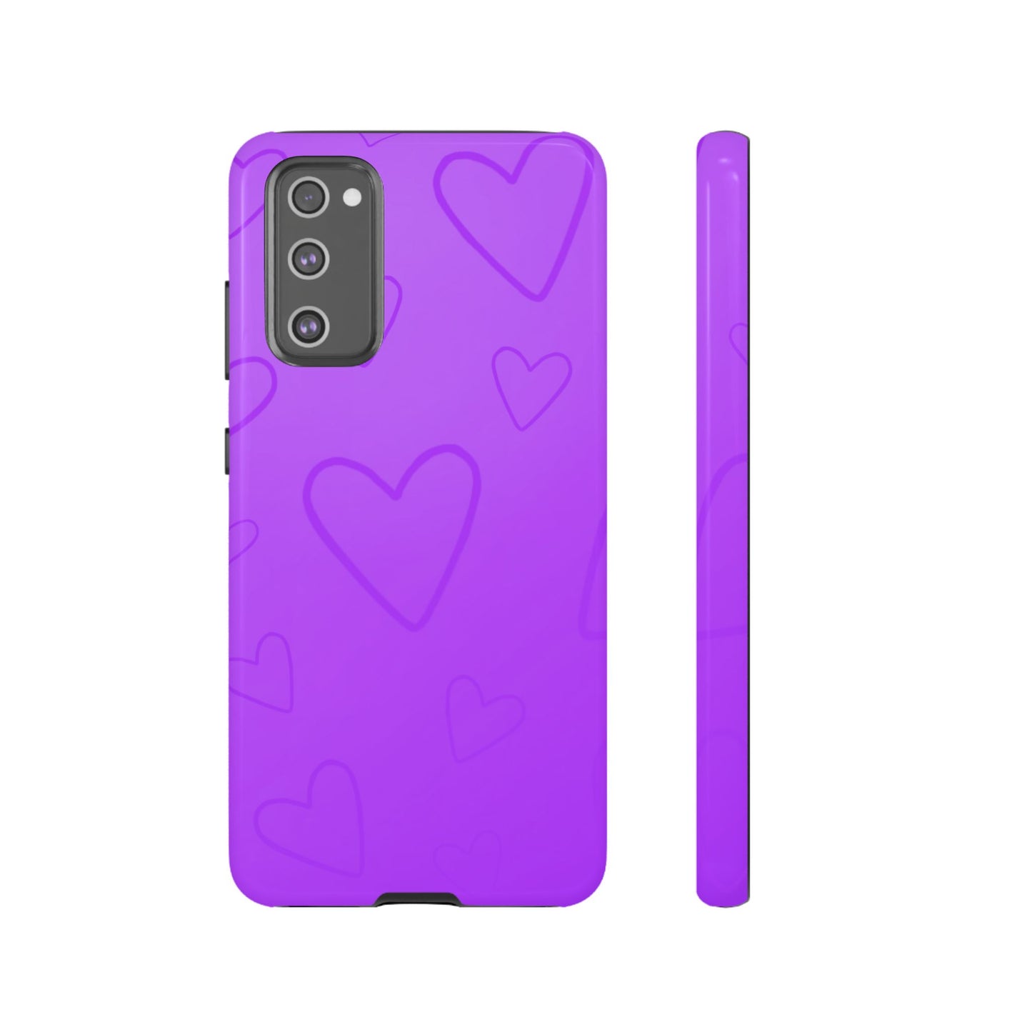 Hearts Purple Tough Cases