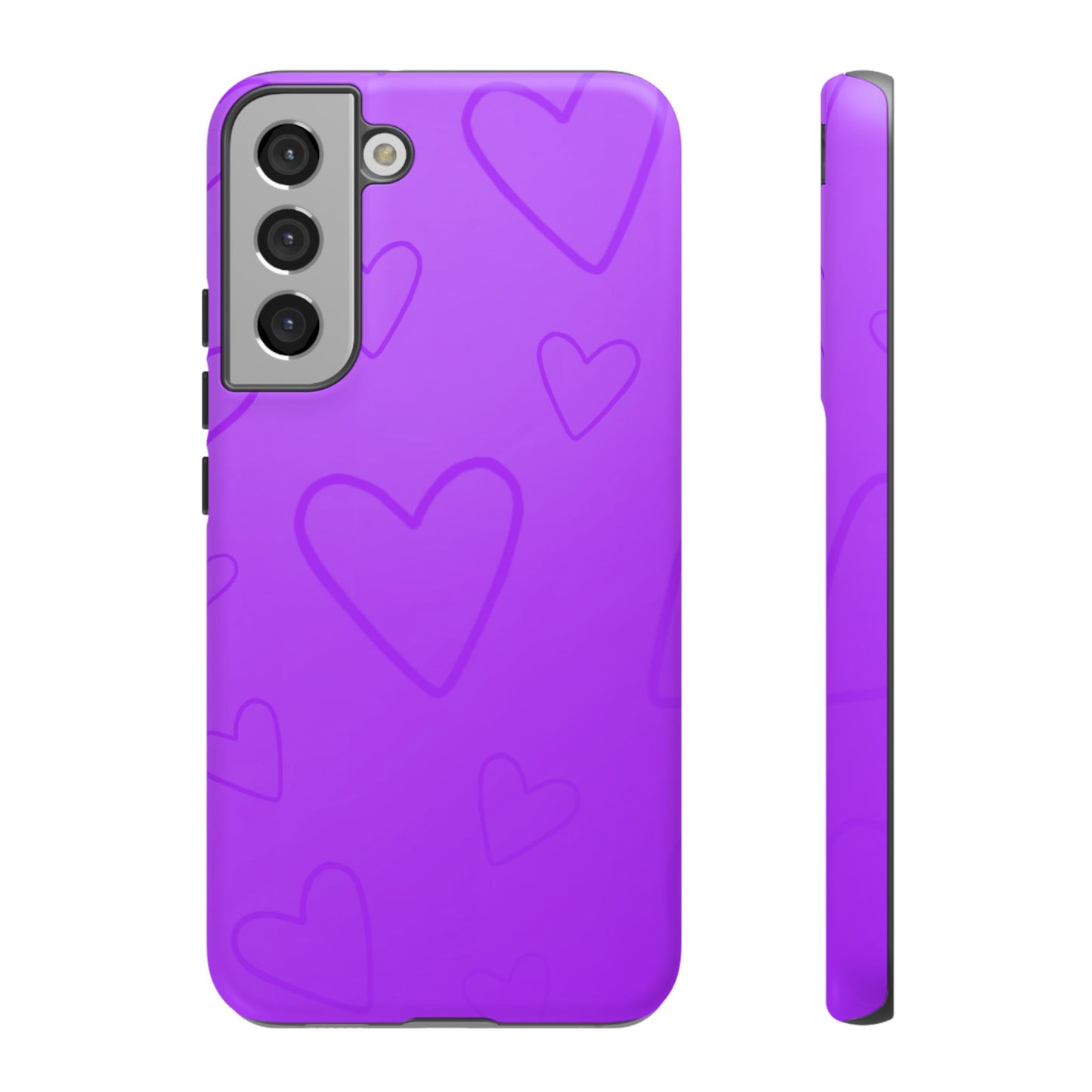 Hearts Purple Tough Cases