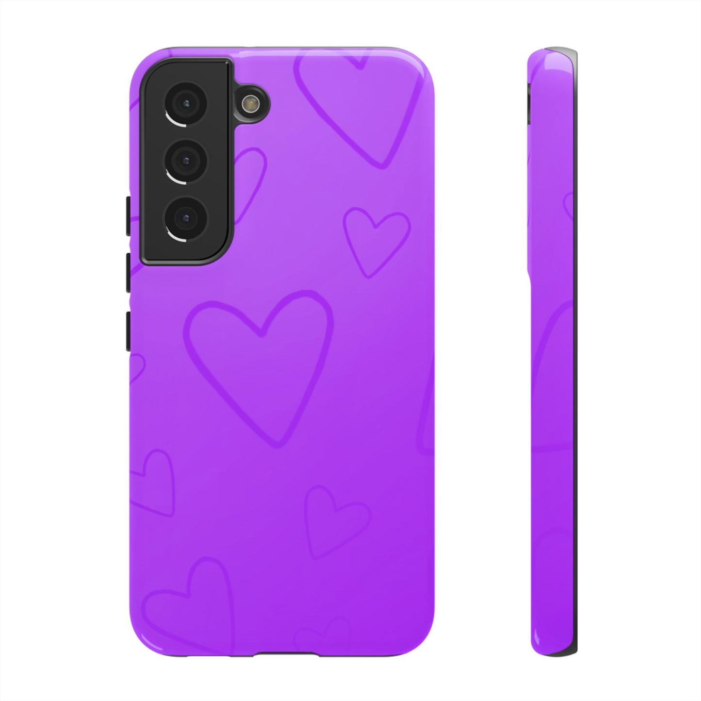 Hearts Purple Tough Cases