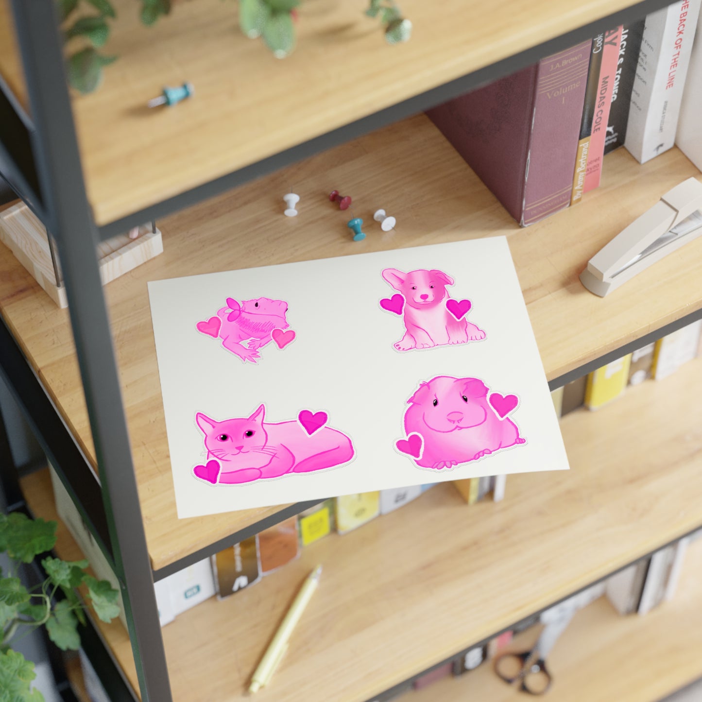 Pink Pet Sticker Sheets