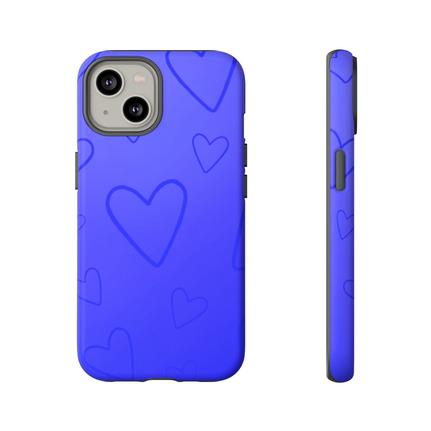 Hearts Blue Tough Cases