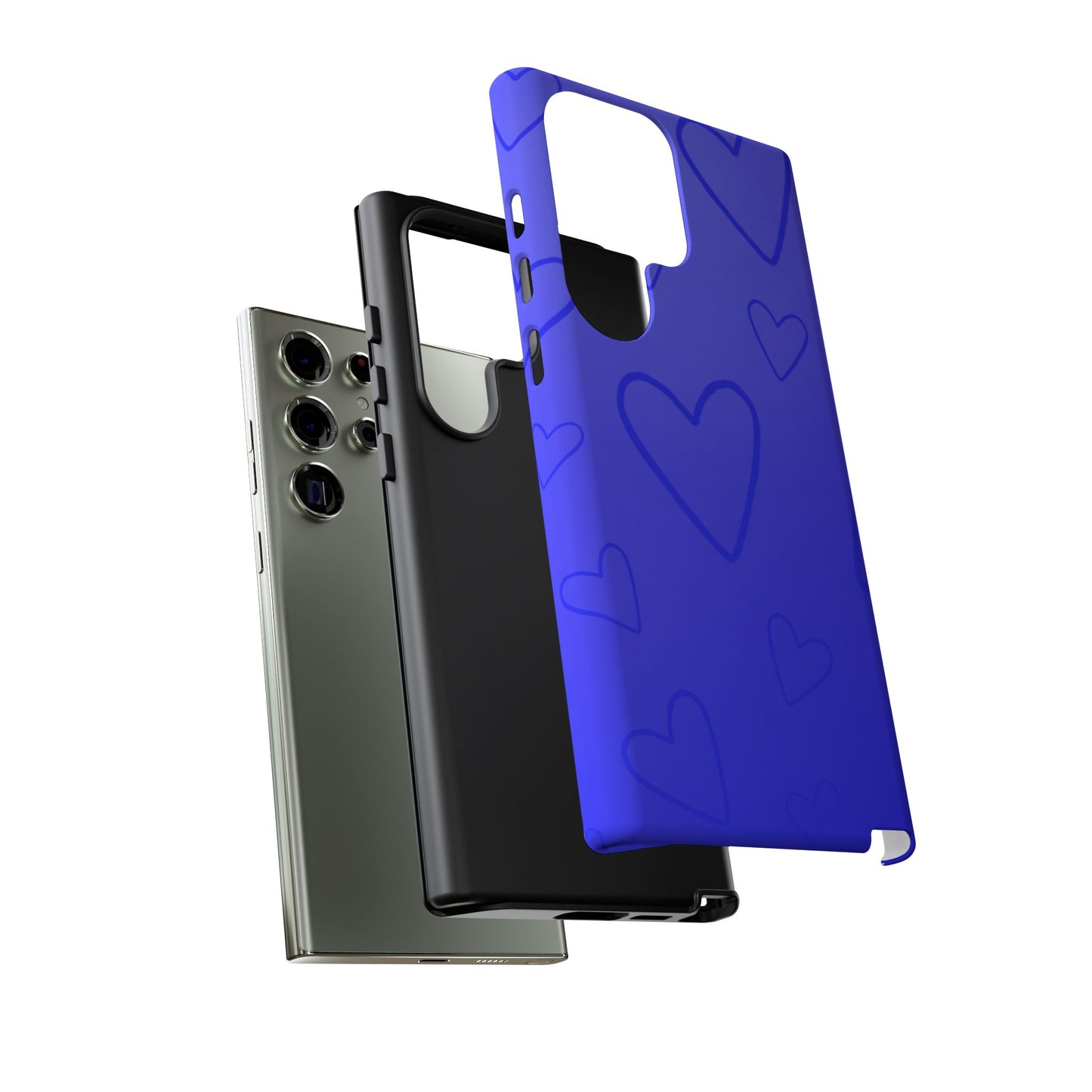 Hearts Blue Tough Cases