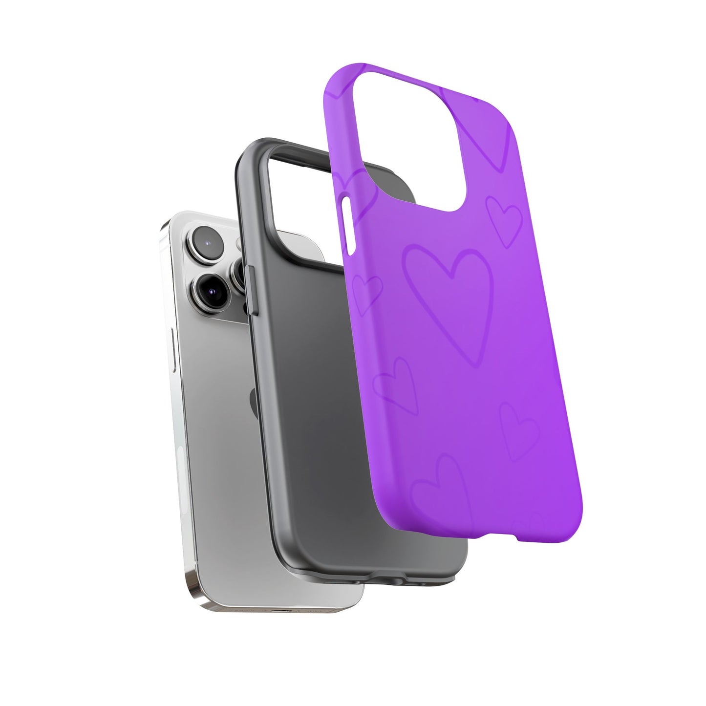 Hearts Purple Tough Cases