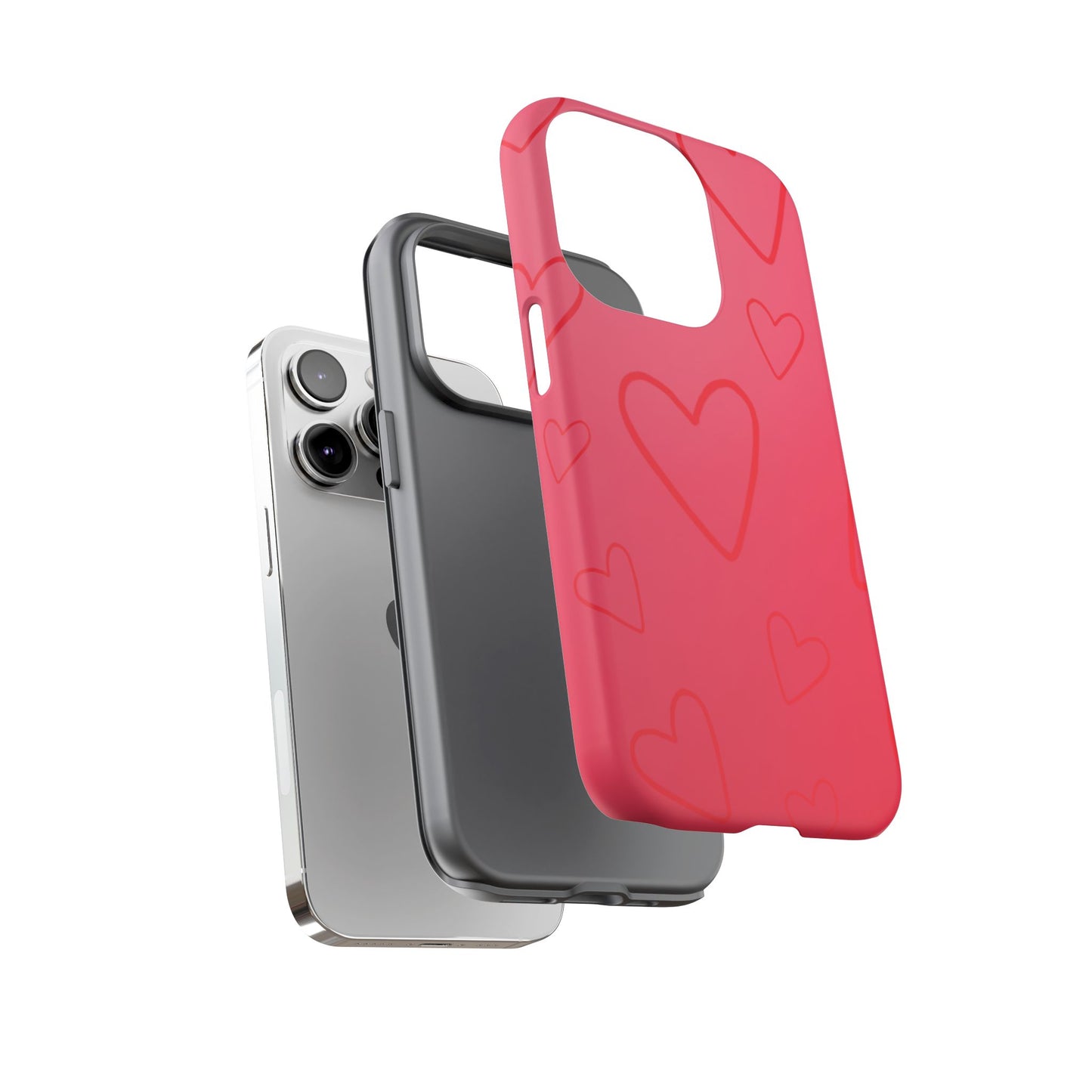 Hearts Red Tough Cases