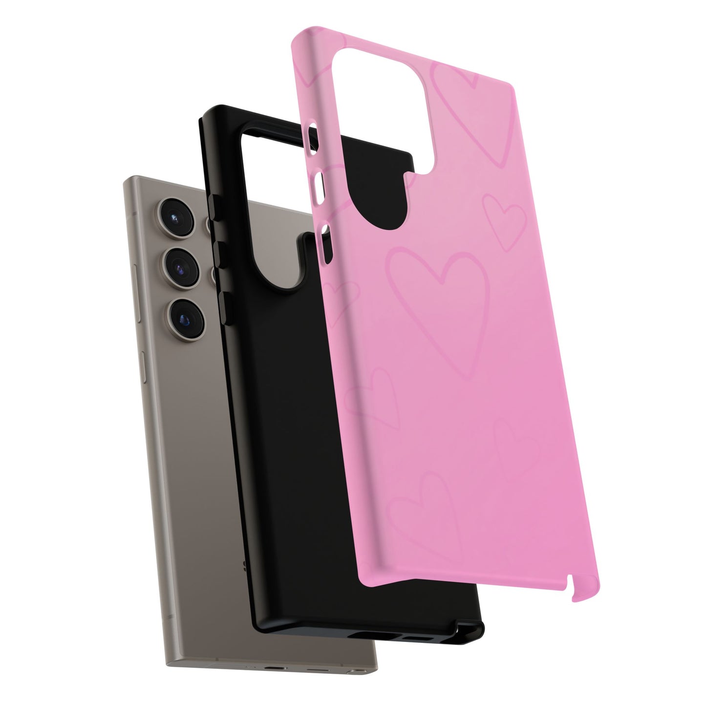 Hearts Pink Tough Cases