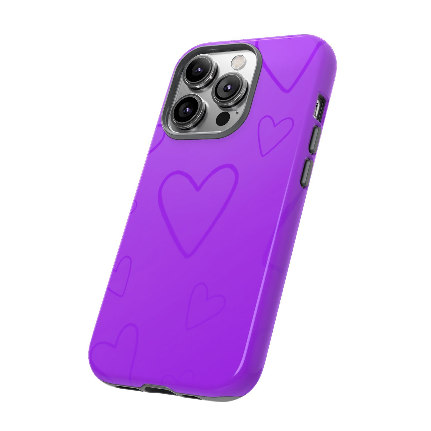 Hearts Purple Tough Cases