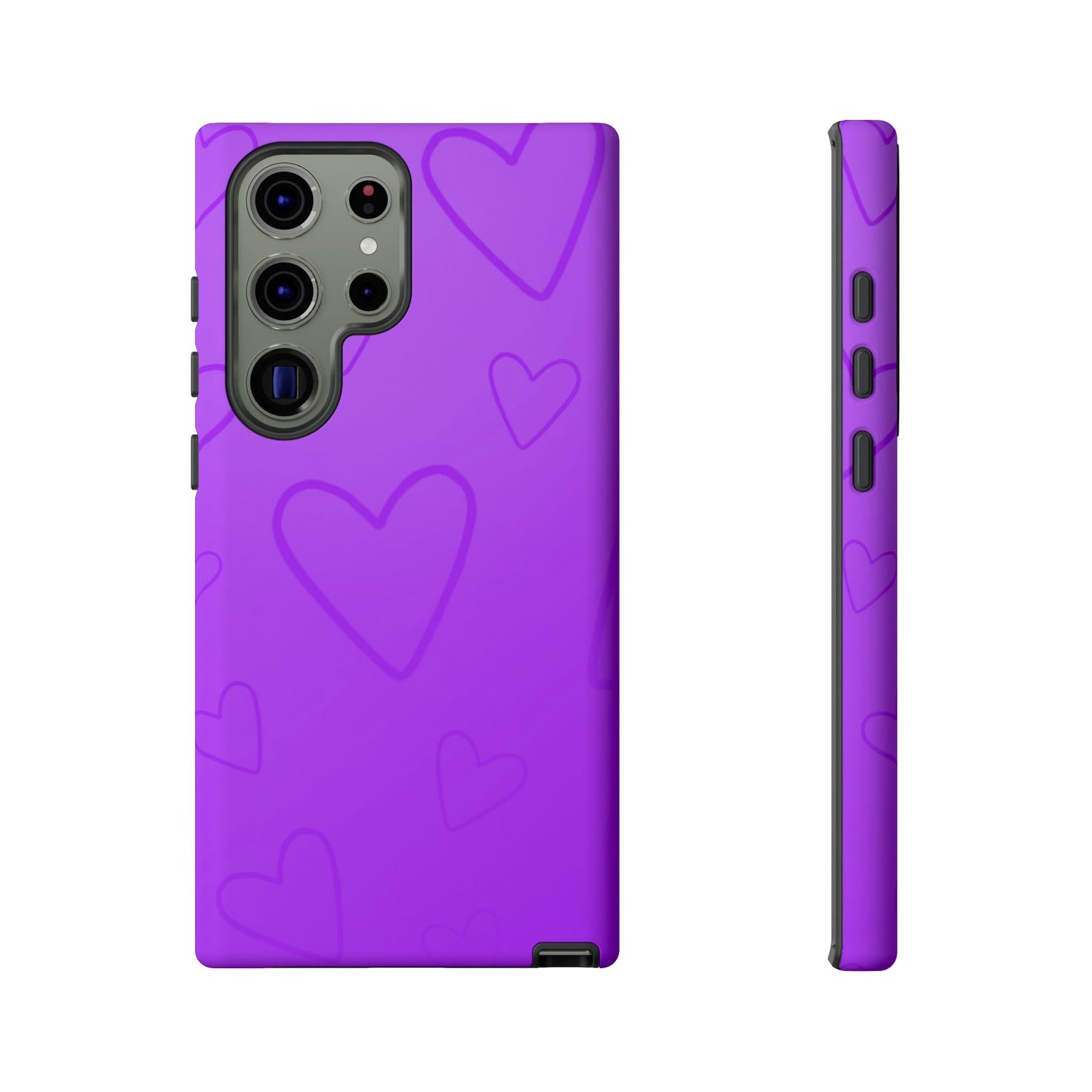 Hearts Purple Tough Cases