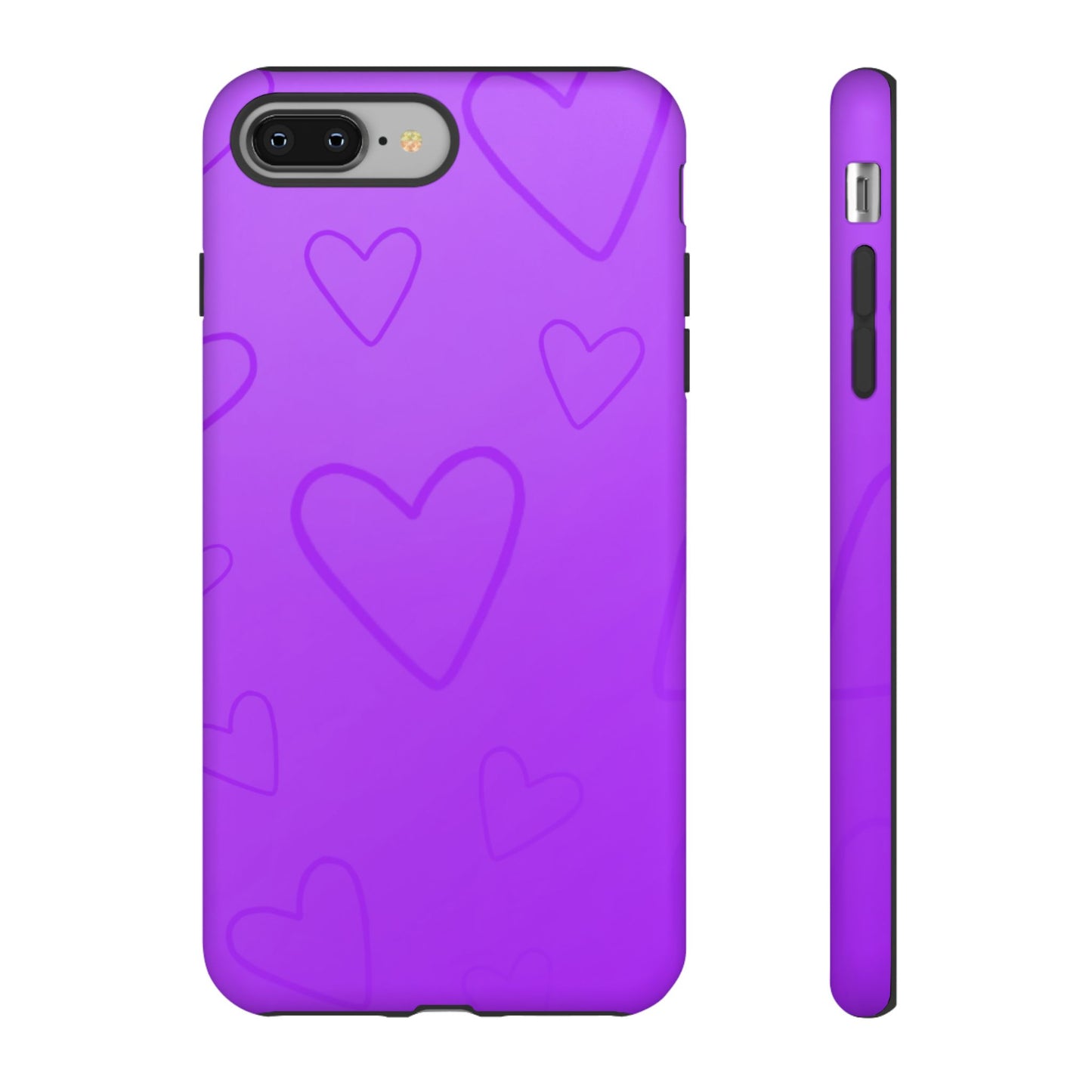 Hearts Purple Tough Cases