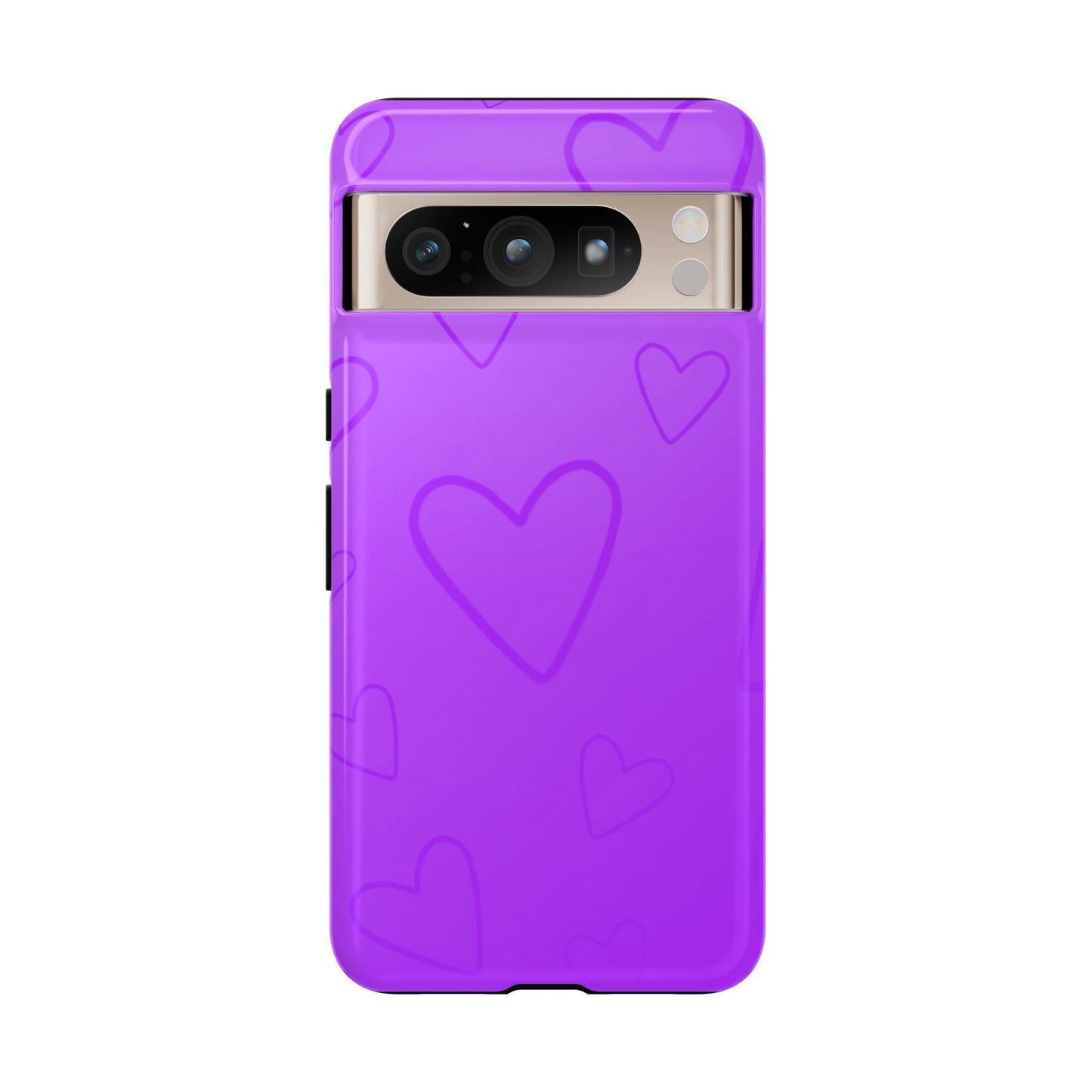 Hearts Purple Tough Cases