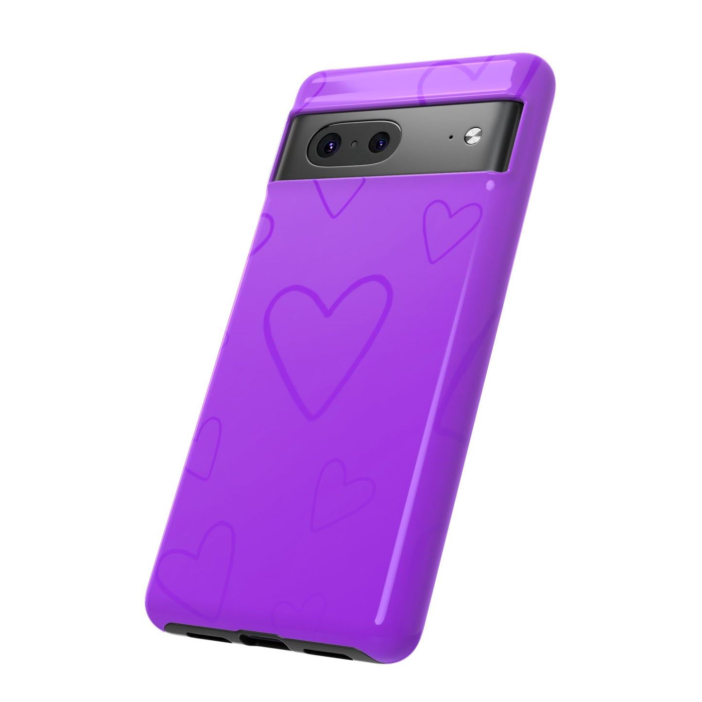 Hearts Purple Tough Cases