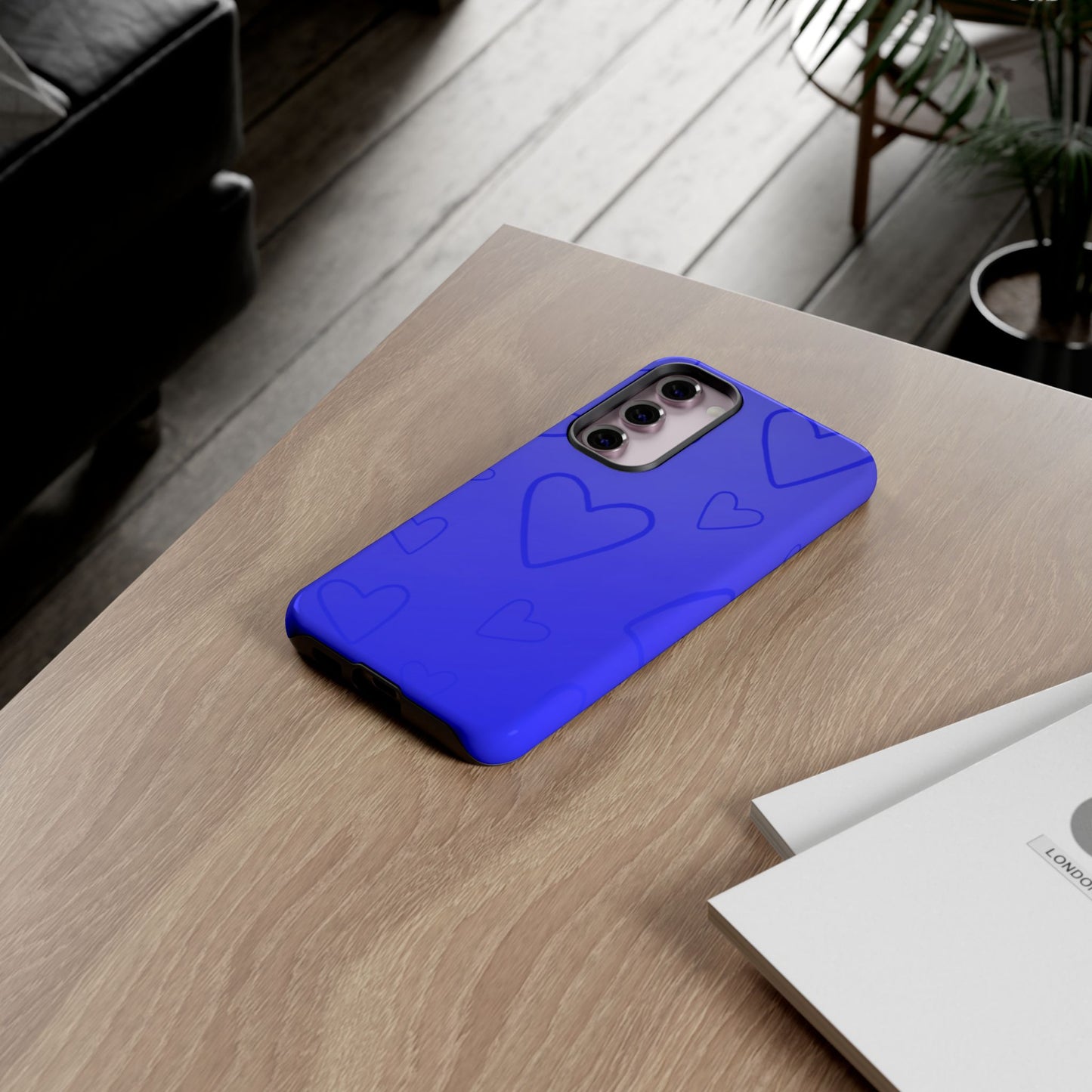 Hearts Blue Tough Cases