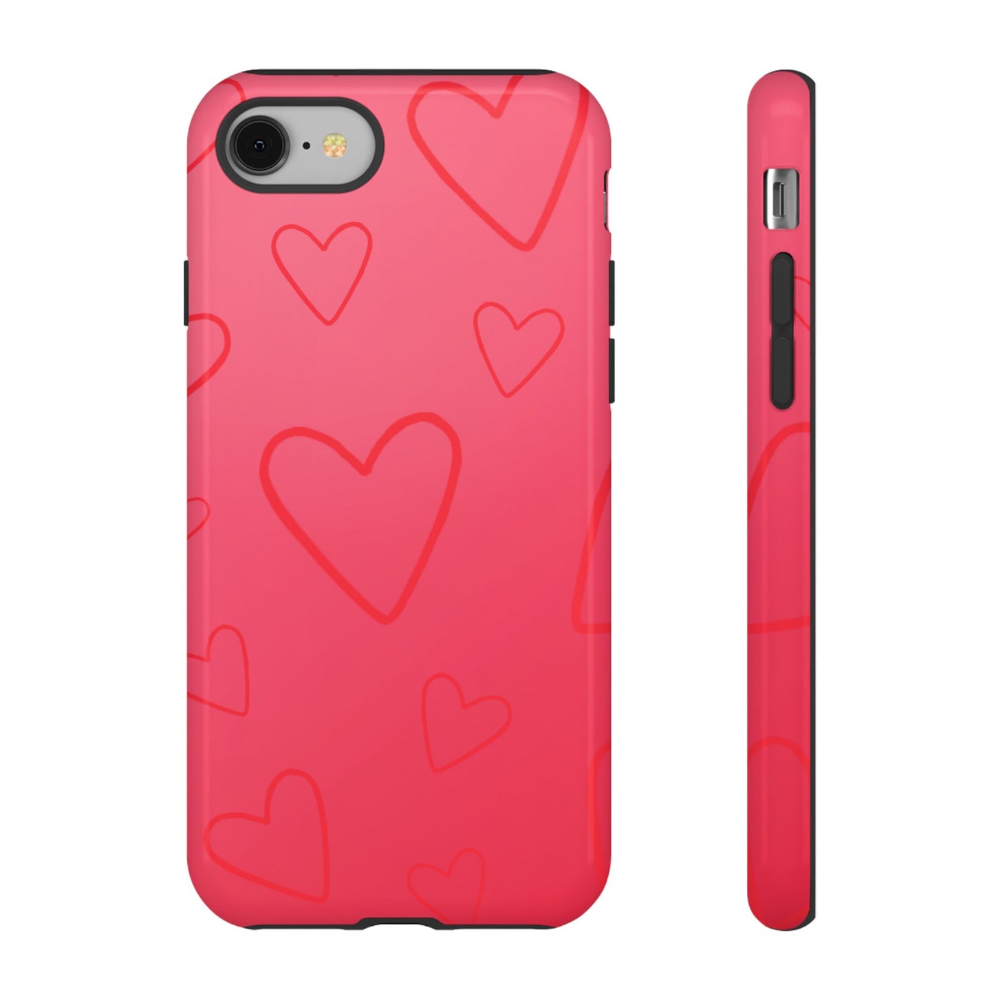 Hearts Red Tough Cases