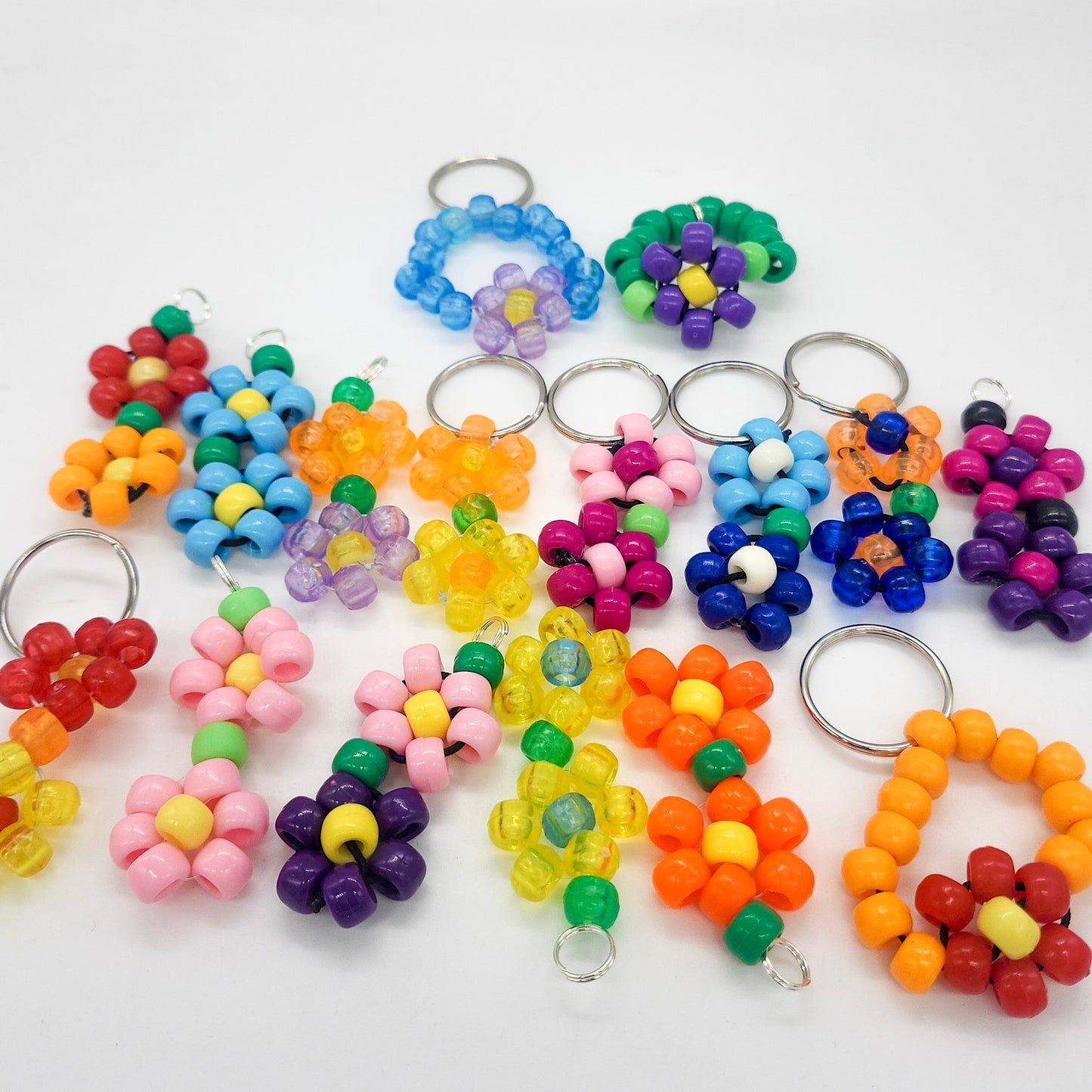 Beaded Flower Keychains